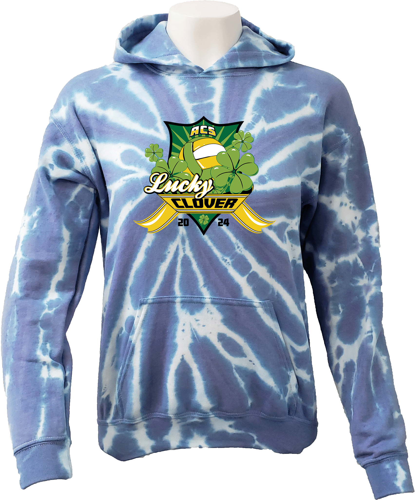 Tie-Dye Hoodies - 2024 ACS Lucky Clover