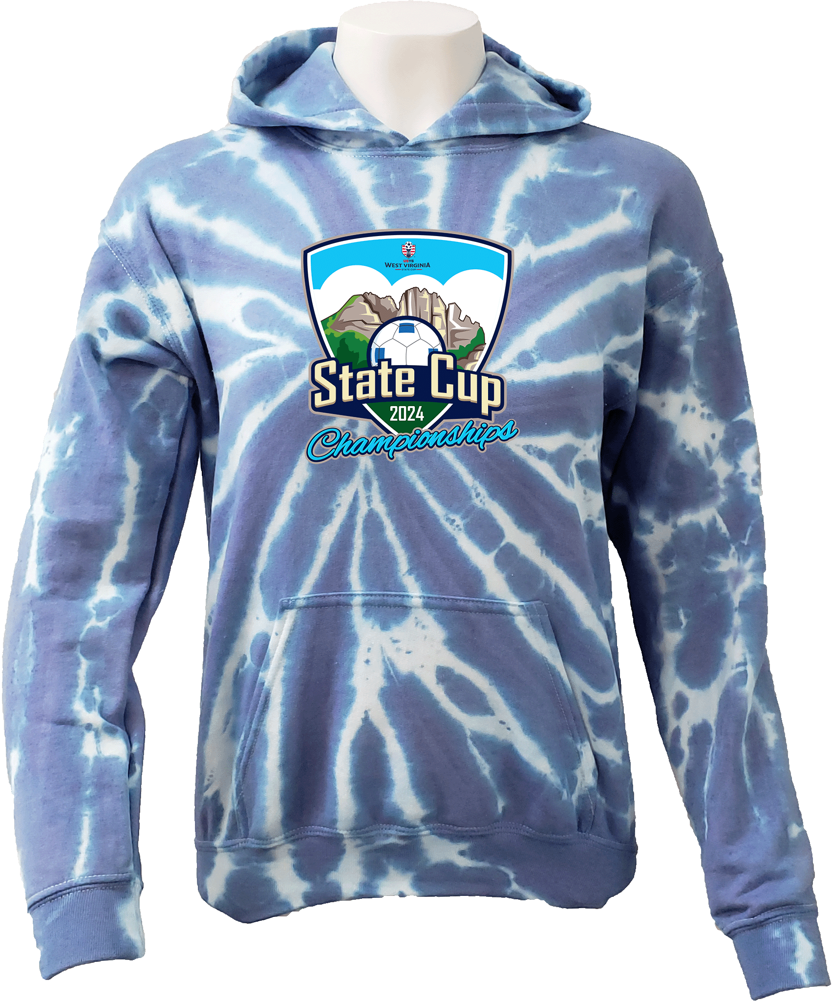 Tie-Dye Hoodies - 2024 USYS WV State Cup