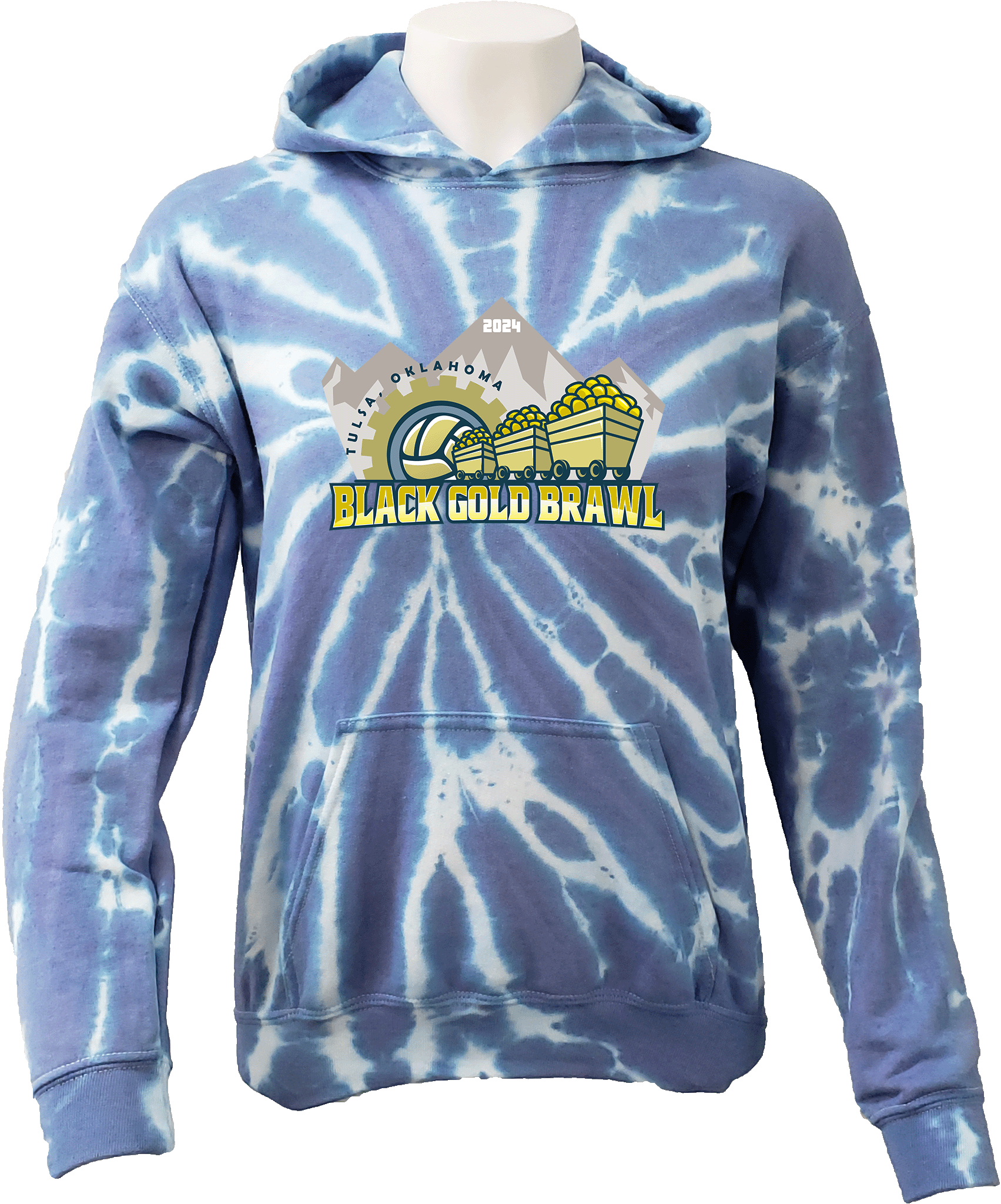 Tie-Dye Hoodies - 2024 Black Gold Brawl