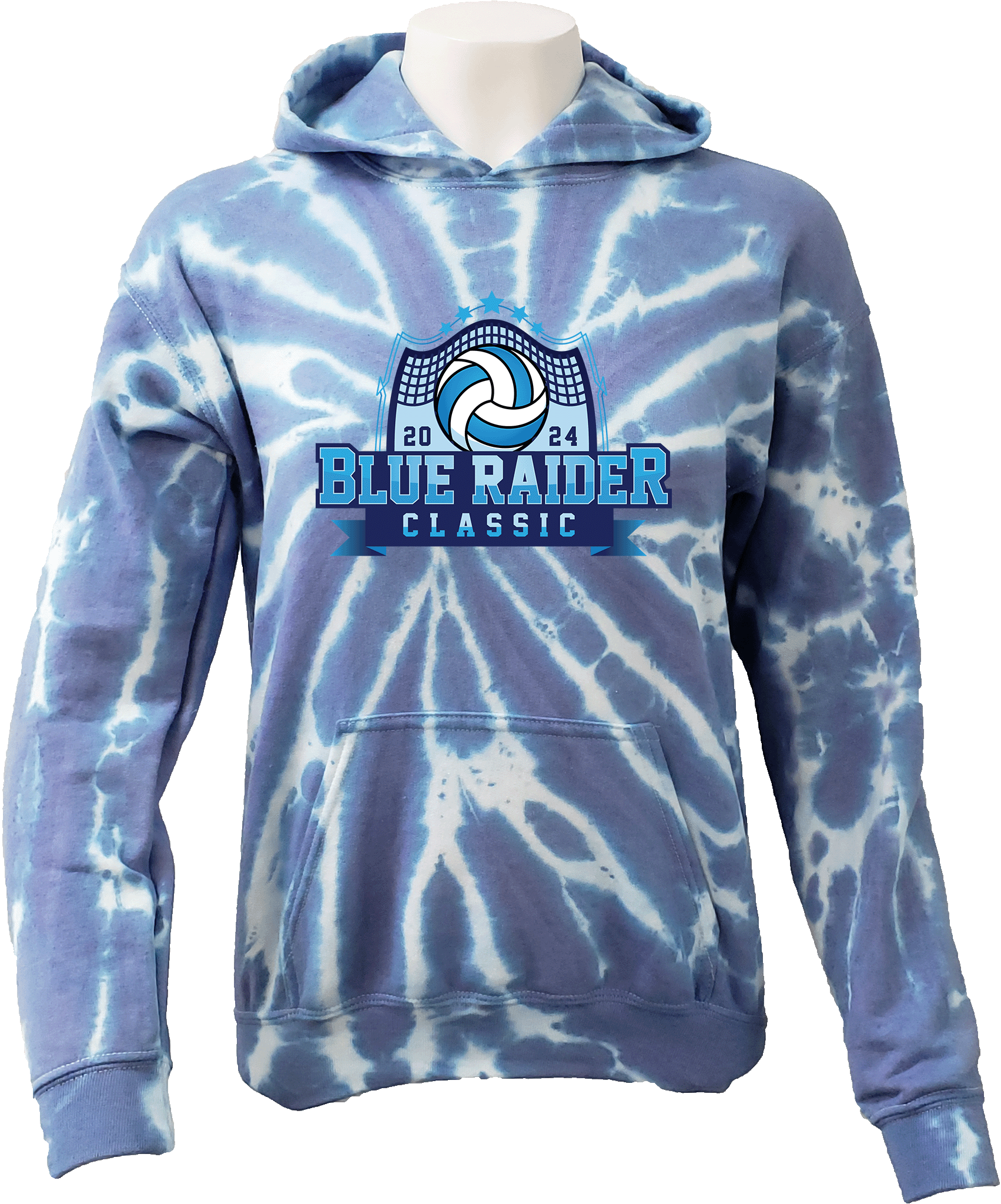 Tie-Dye Hoodies - 2024 Blue Raider Middle School Tournament