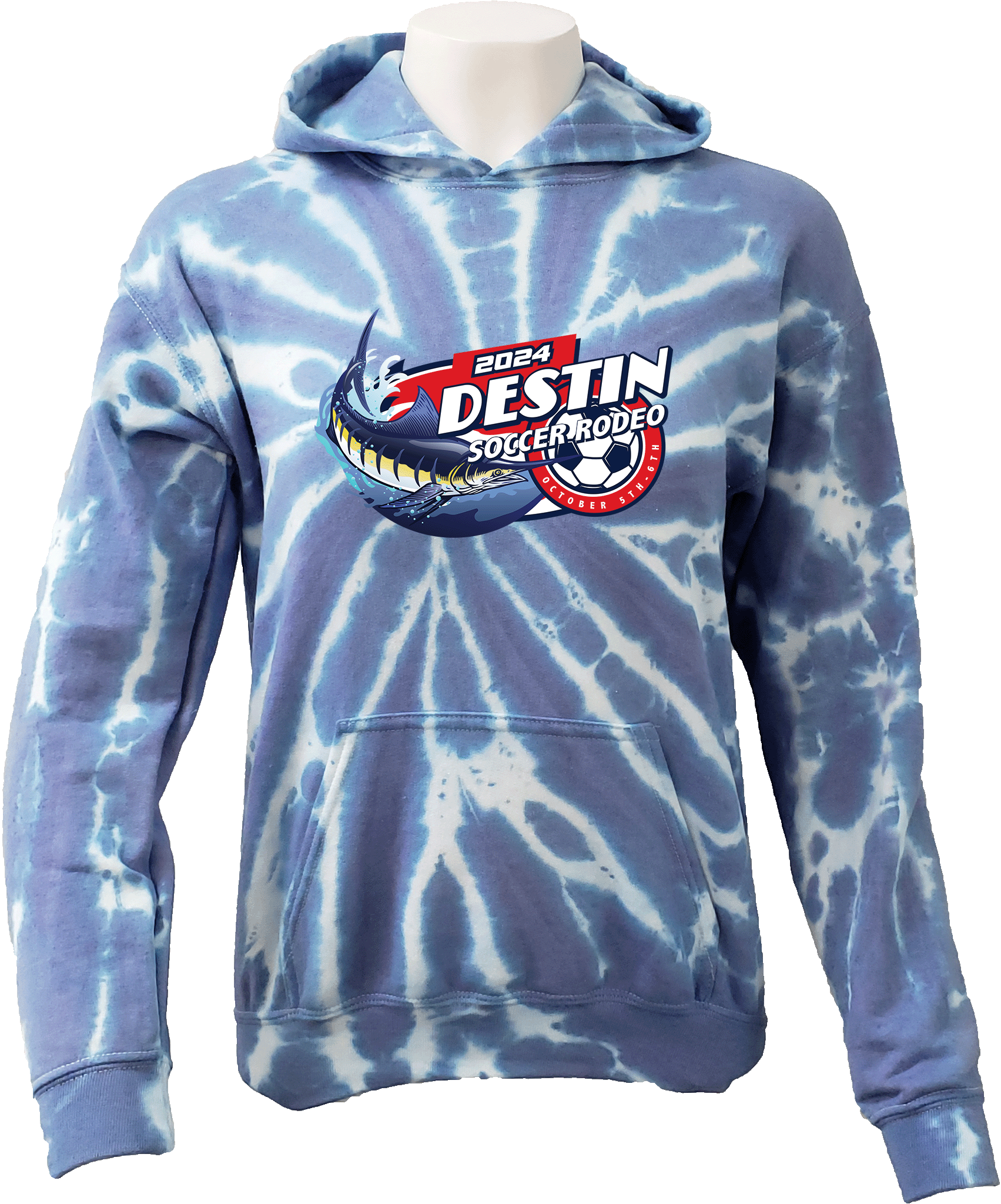 Tie-Dye Hoodies - 2024 Destin Soccer Rodeo