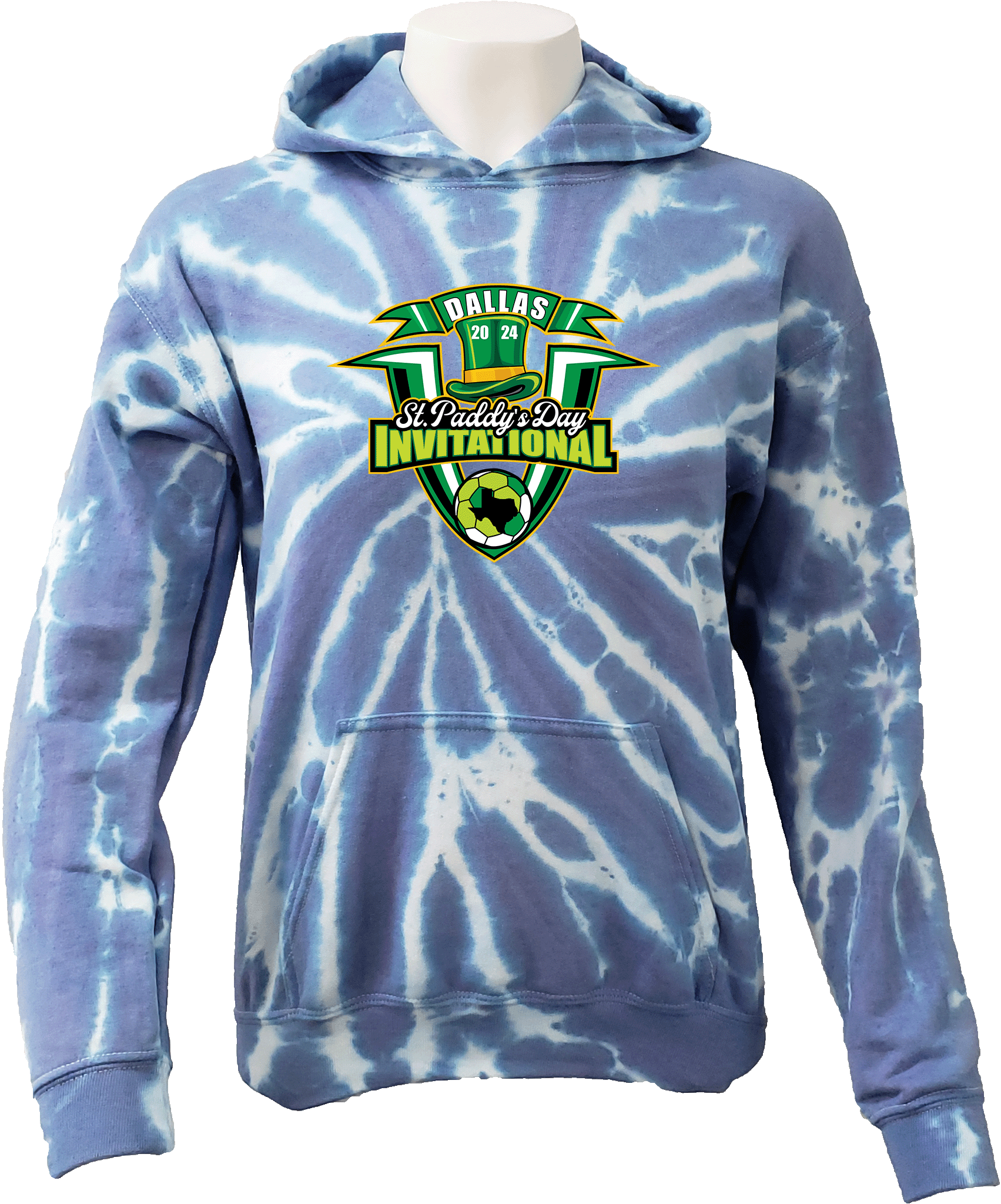 Tie-Dye Hoodies - 2024 Dallas St. Paddy's Day Invitational