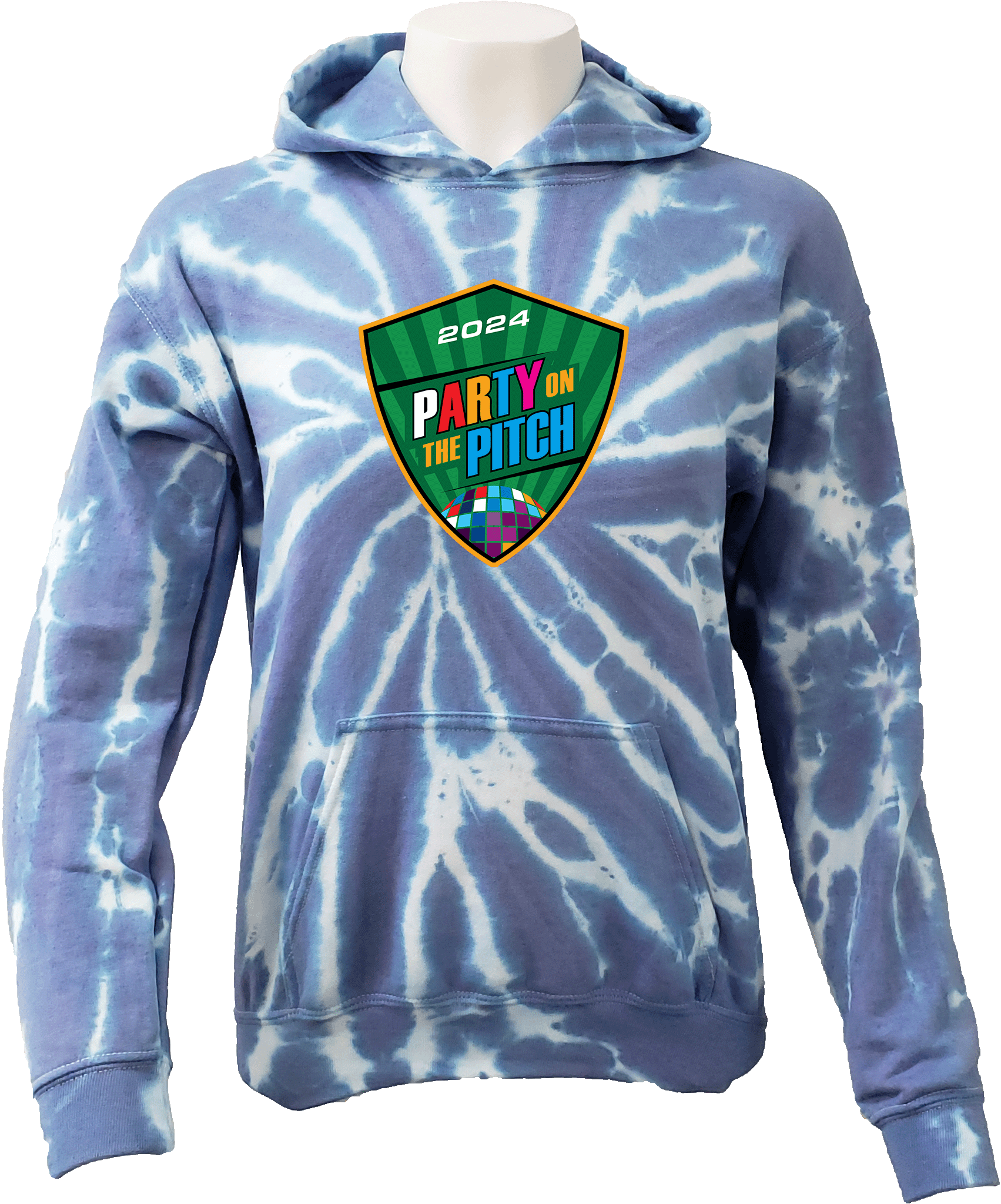 Tie-Dye Hoodies - 2024 Party On The Pitch