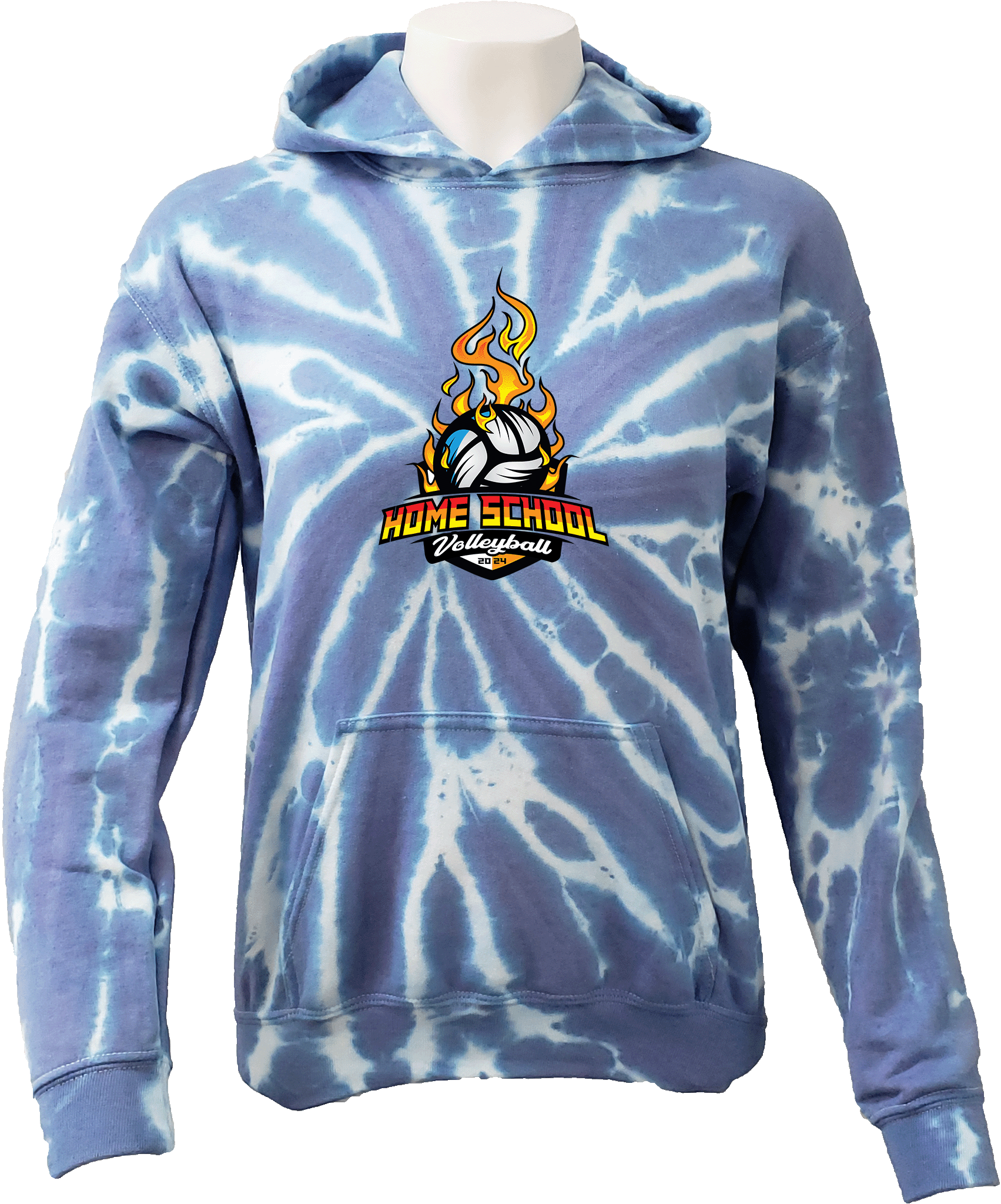 Tie-Dye Hoodies - 2024 Home School Volleyball