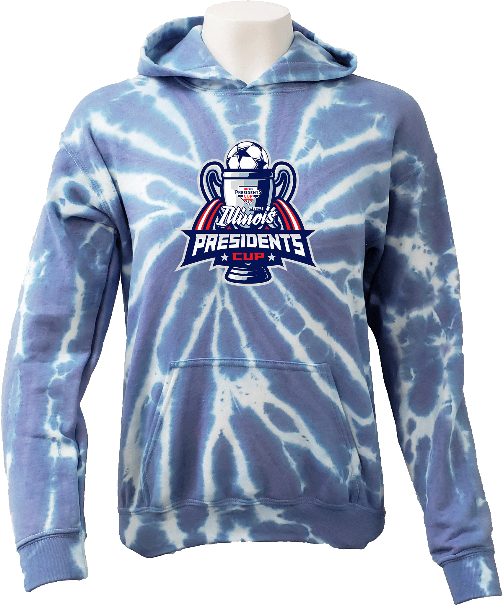 Tie-Dye Hoodies - 2024 USYS IL President's Cup