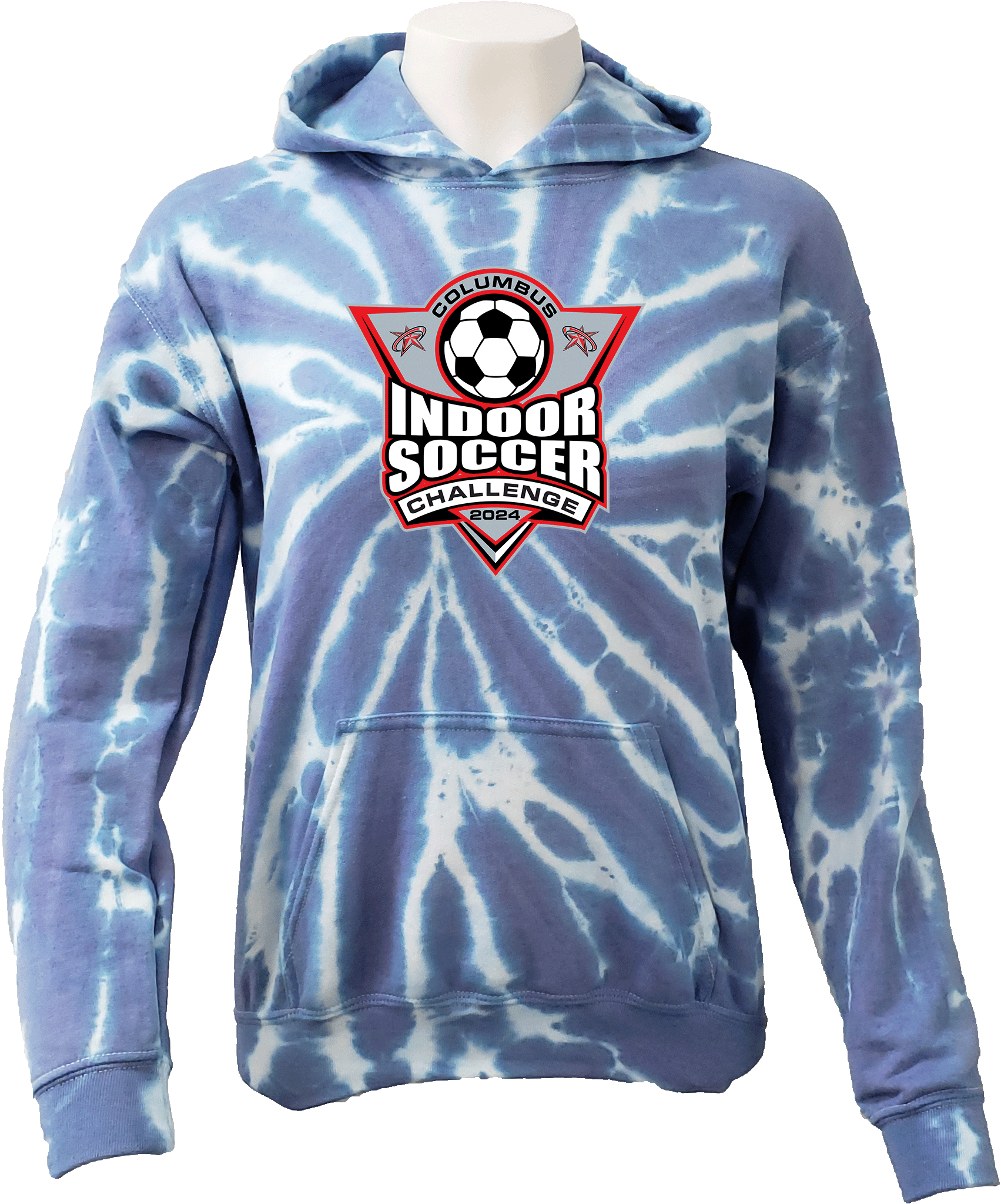 Tie-Dye Hoodies - 2024 Columbus Indoor Soccer Challenge