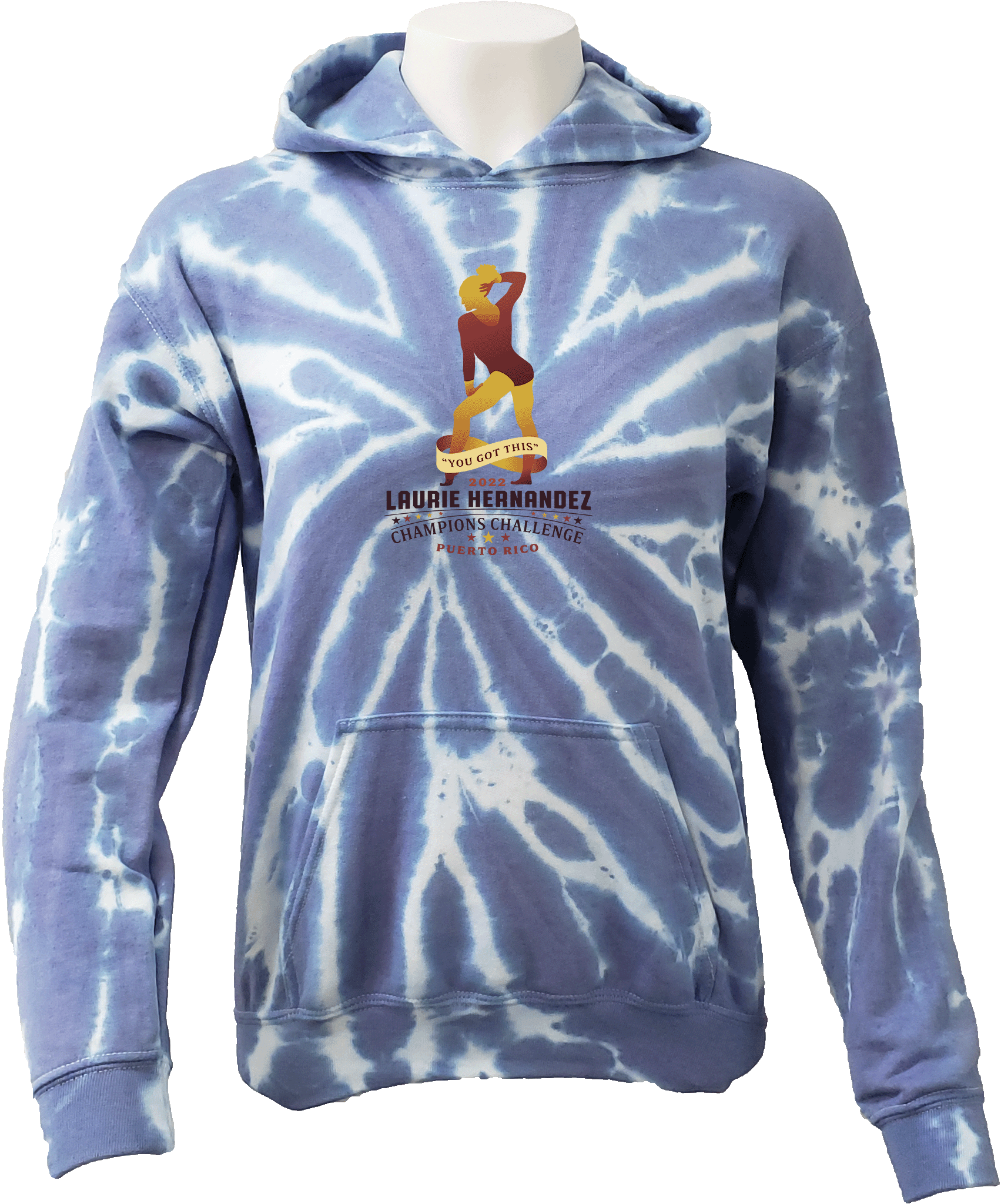 Tie-Dye Hoodies - 2023 Laurie Hernandez Champions Challenge Puerto Rico
