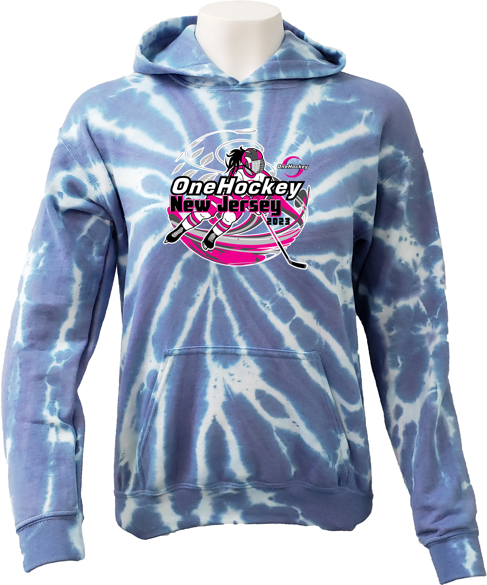 Tie-Dye Hoodies - 2023 OneHockey New Jersey GIRLS