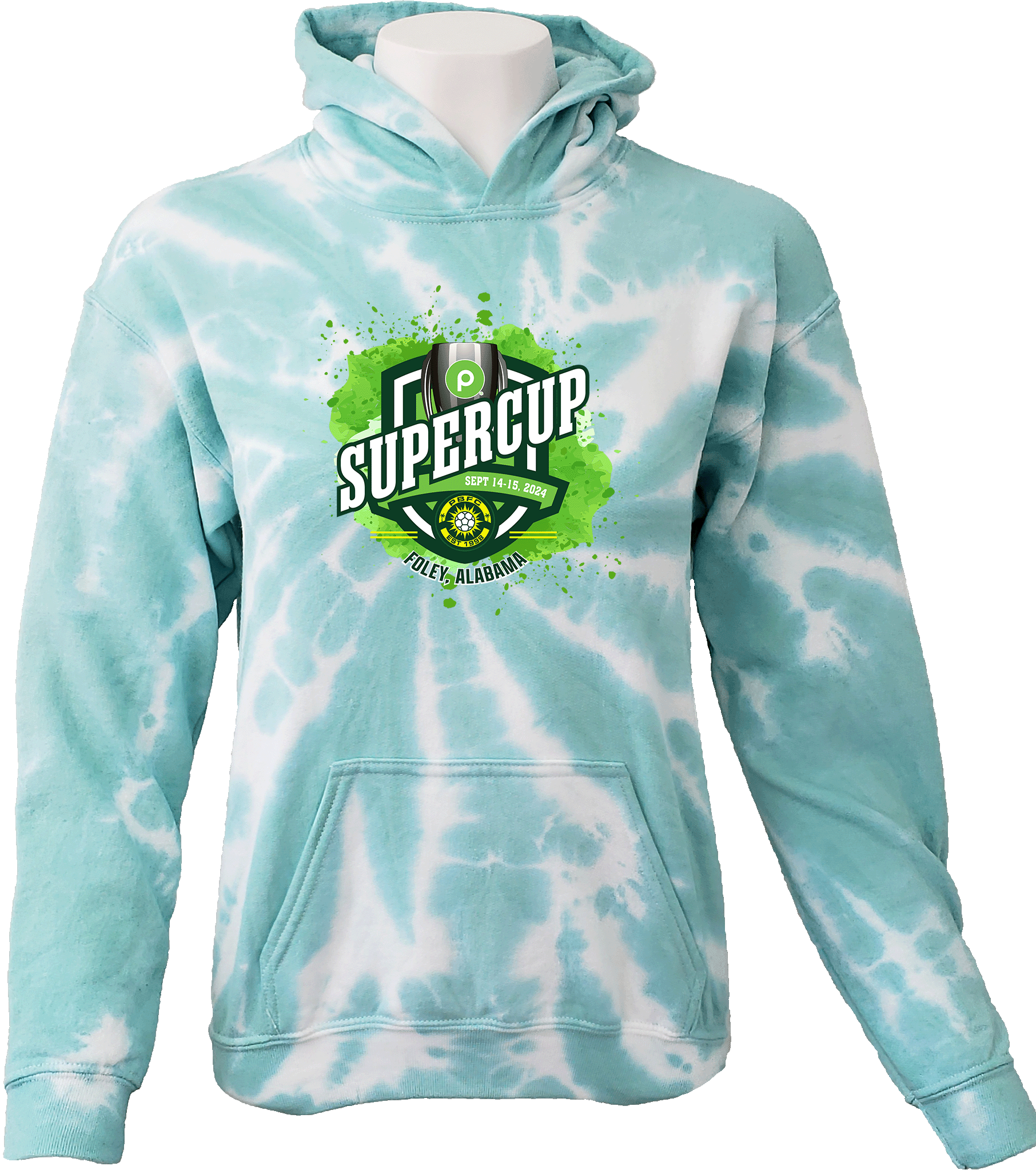 Tie-Dye Hoodies - 2024 Publix SuperCup (Boys) - Green