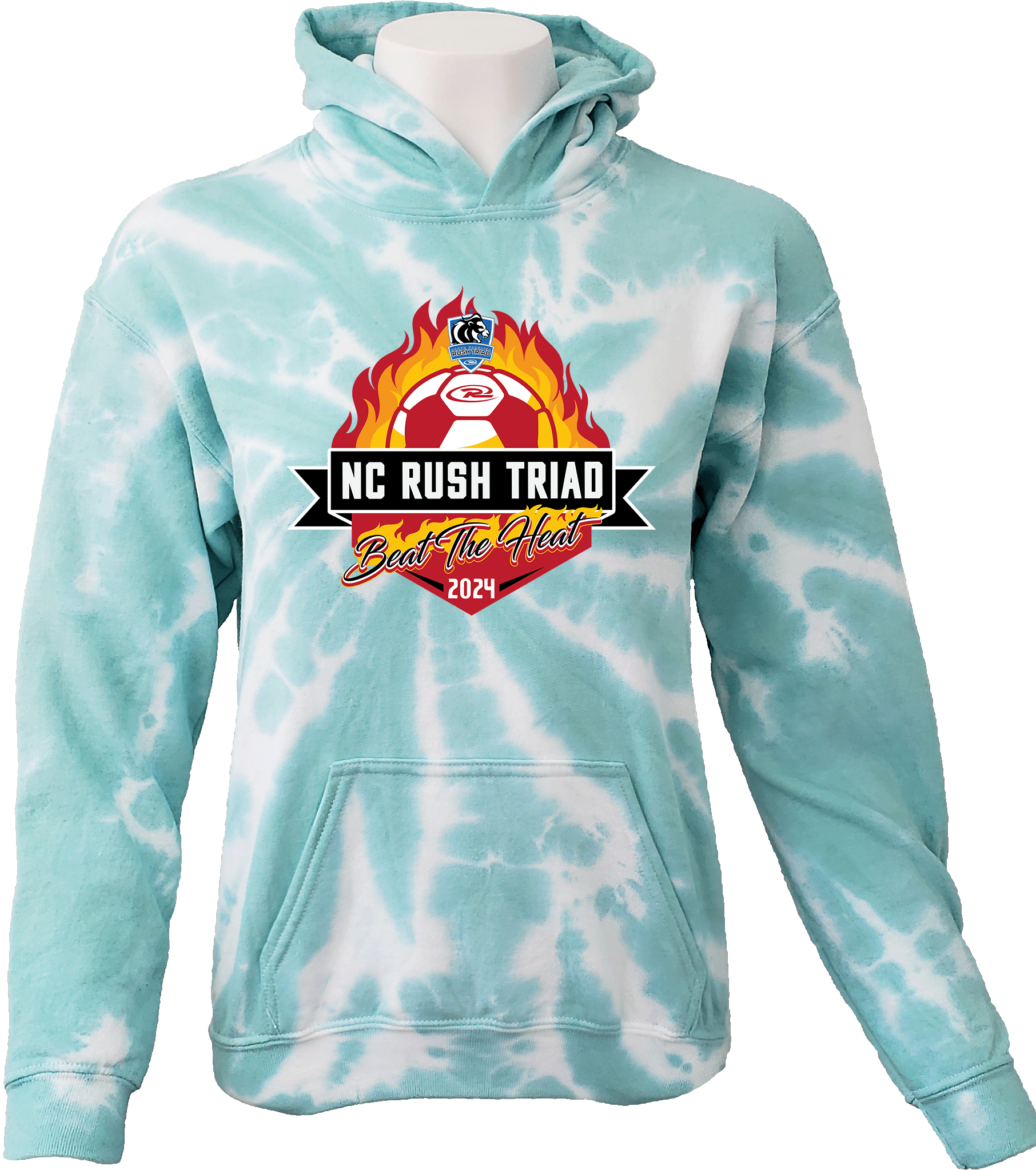 Tie-Dye Hoodies - 2024 NC Rush Triad Beat The Heat