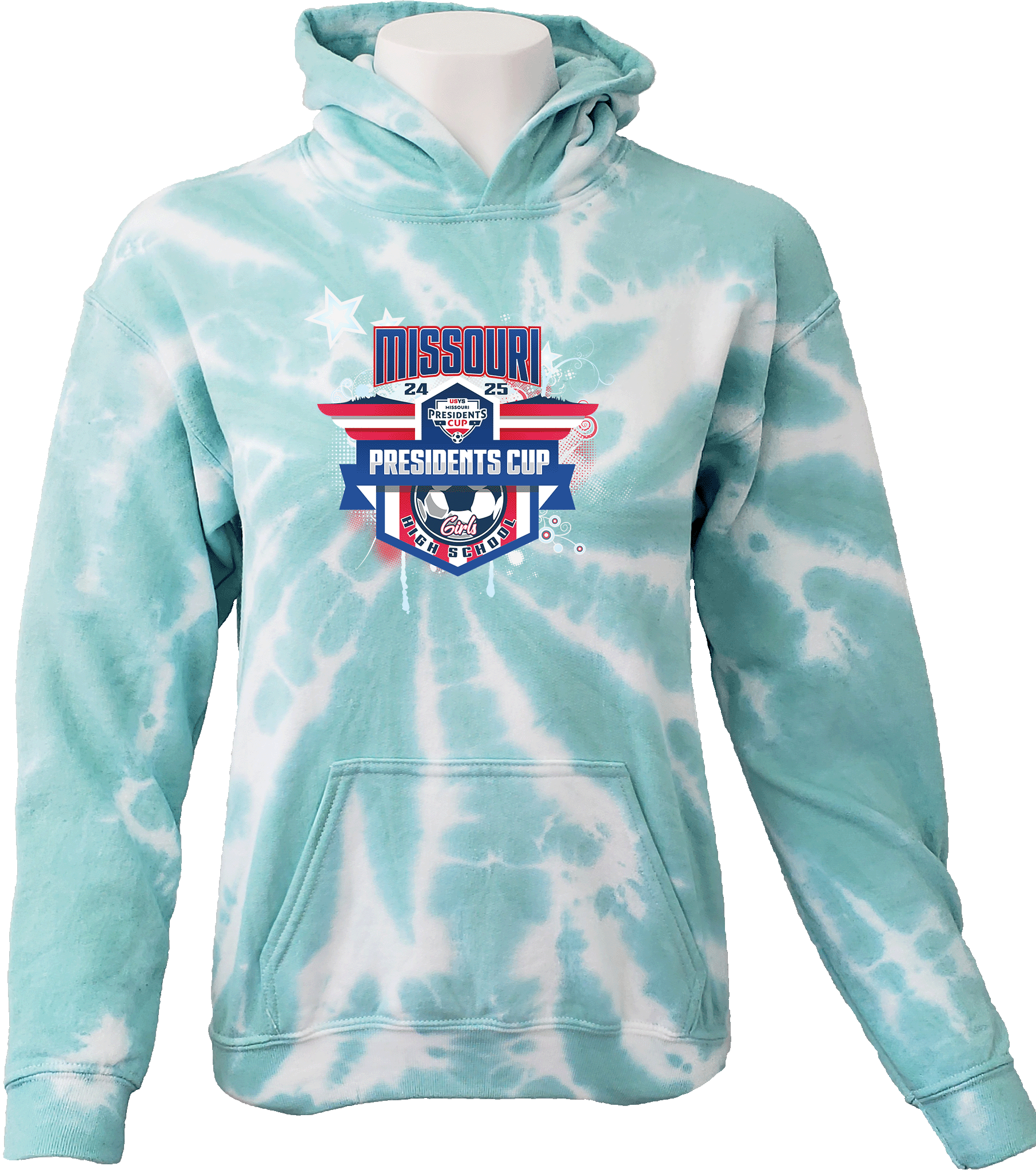 Tie-Dye Hoodies - 2024 USYS High School Girls Presidents Cup