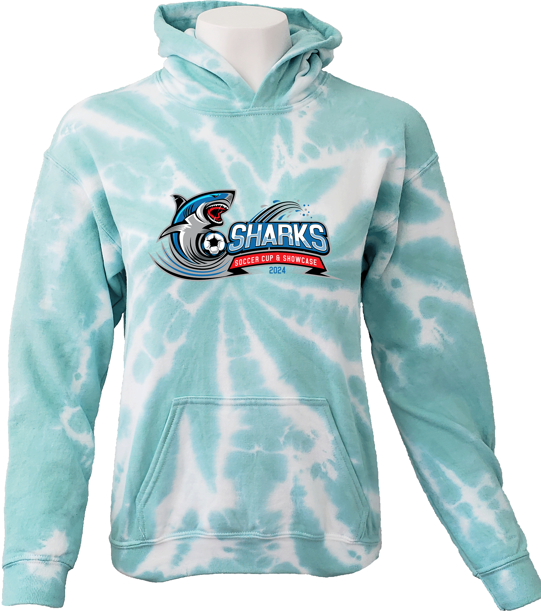 Tie-Dye Hoodies - 2024 Sharks Soccer Cup & Showcase