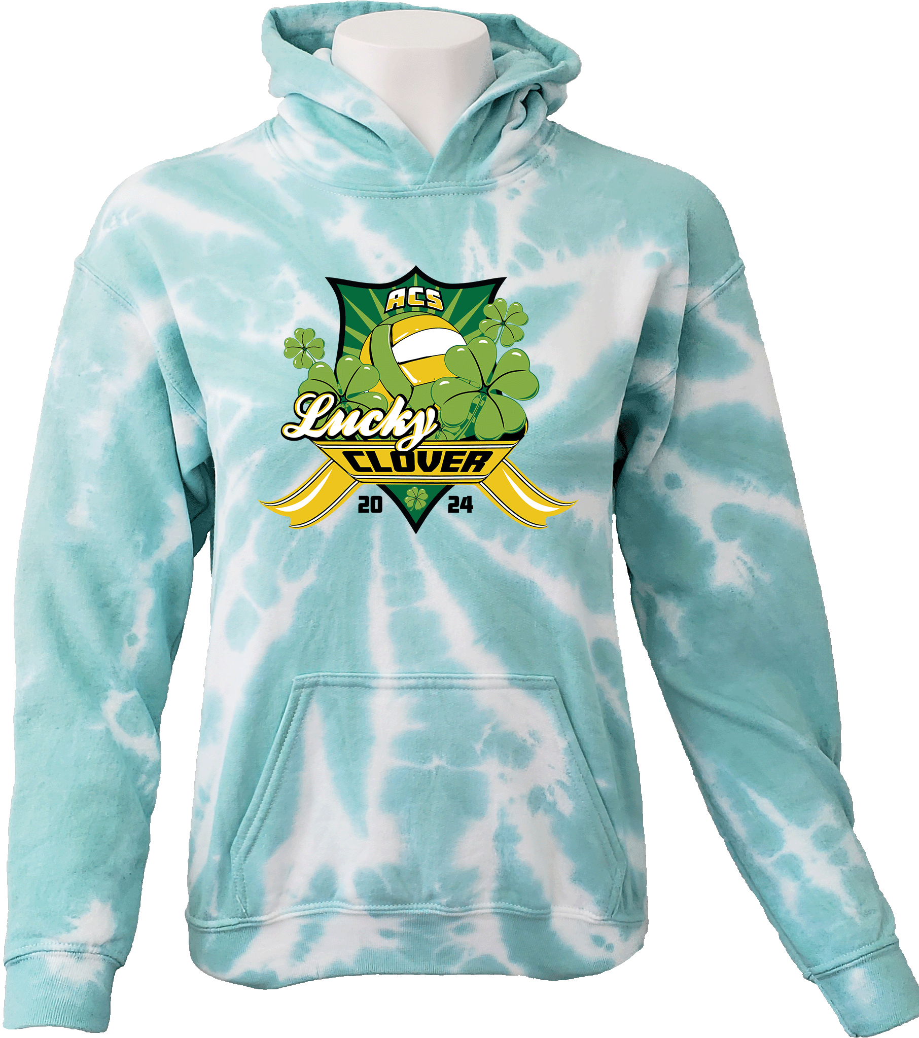 Tie-Dye Hoodies - 2024 ACS Lucky Clover