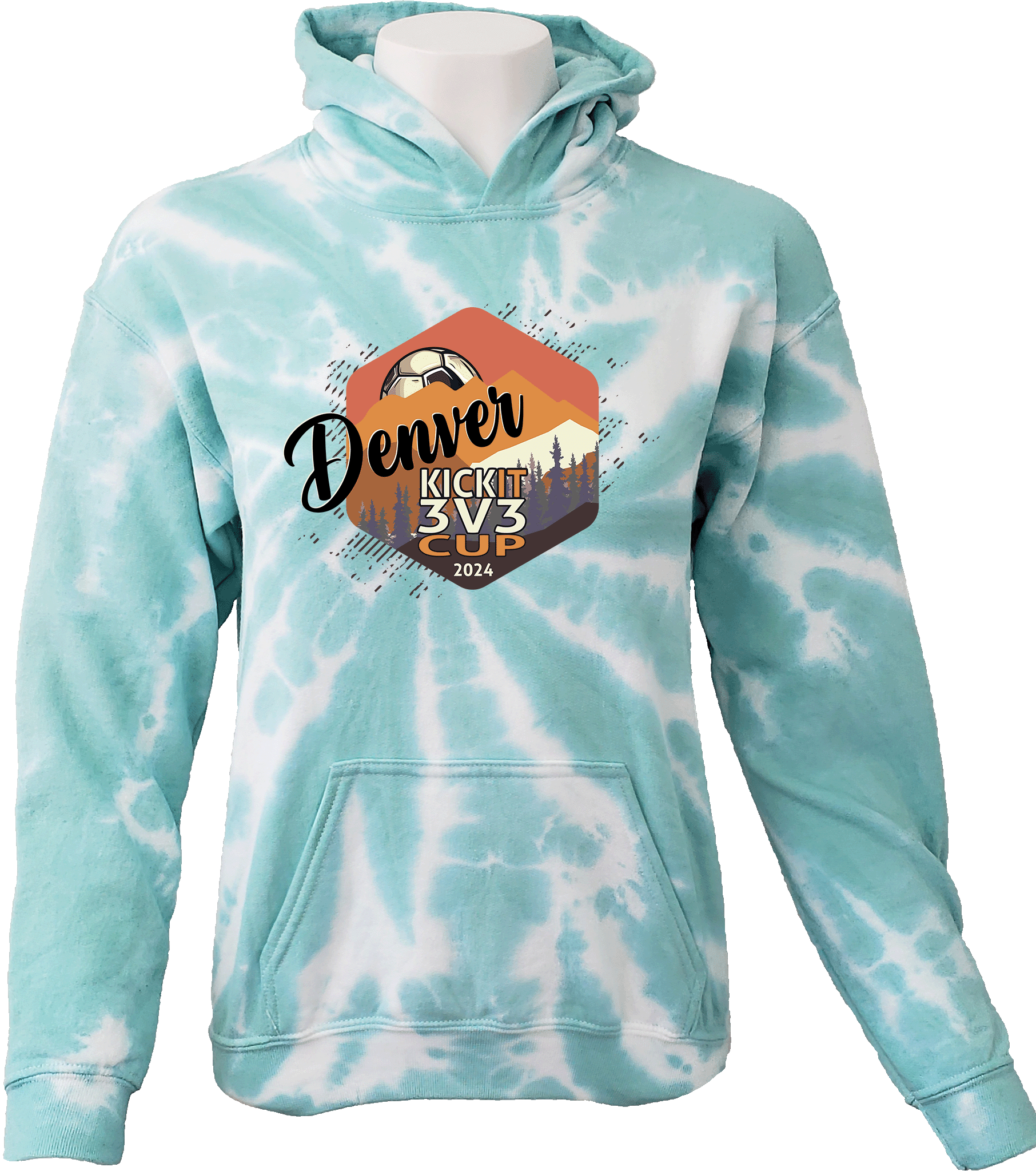 Tie-Dye Hoodies - 2024 Denver Kick It 3v3 Cup