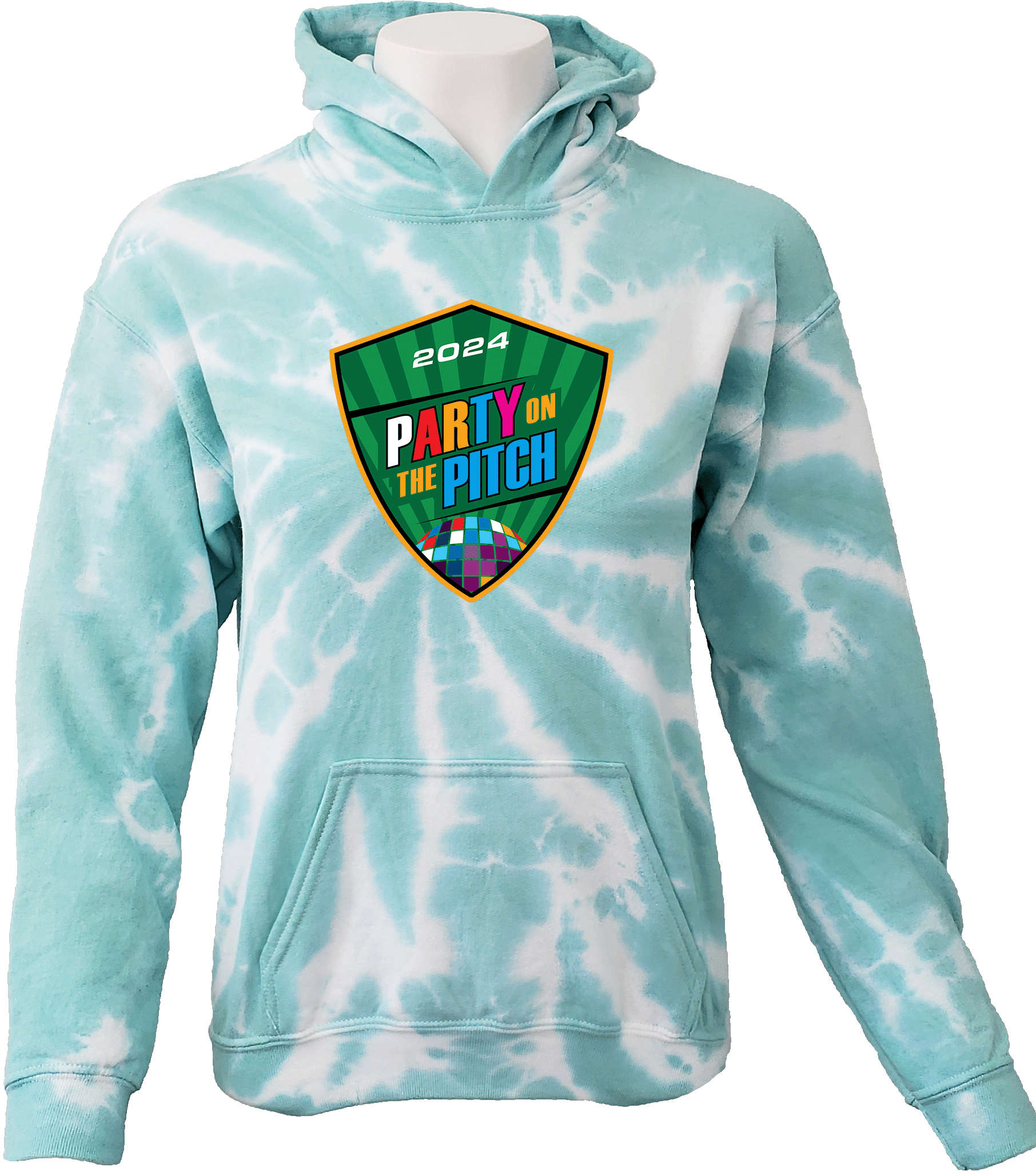 Tie-Dye Hoodies - 2024 Party On The Pitch