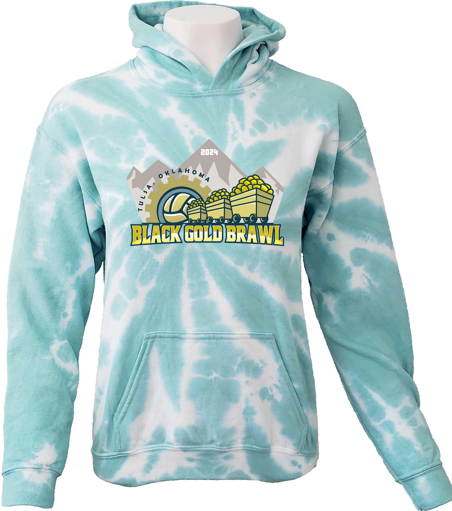 Tie-Dye Hoodies - 2024 Black Gold Brawl