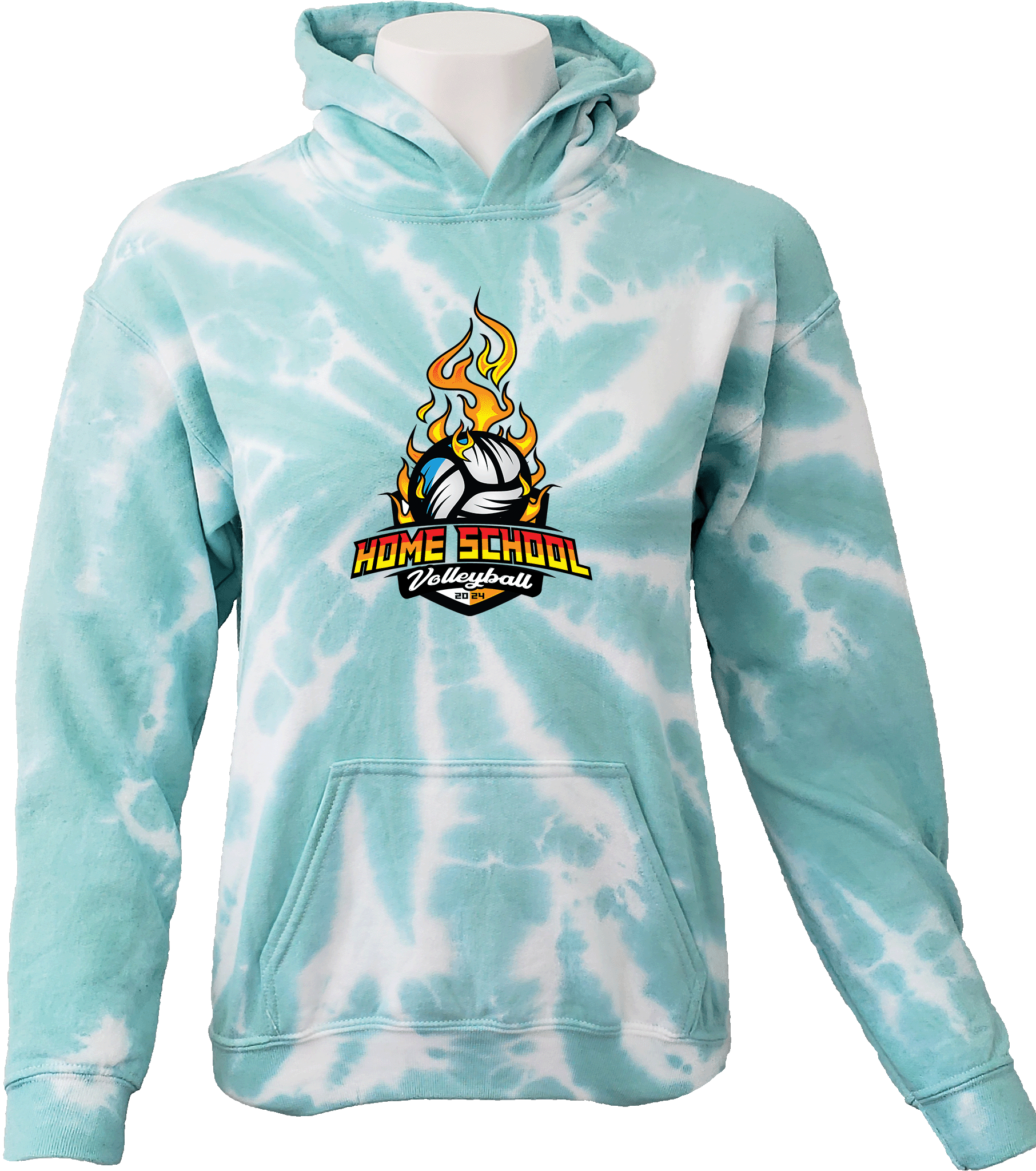 Tie-Dye Hoodies - 2024 Home School Volleyball