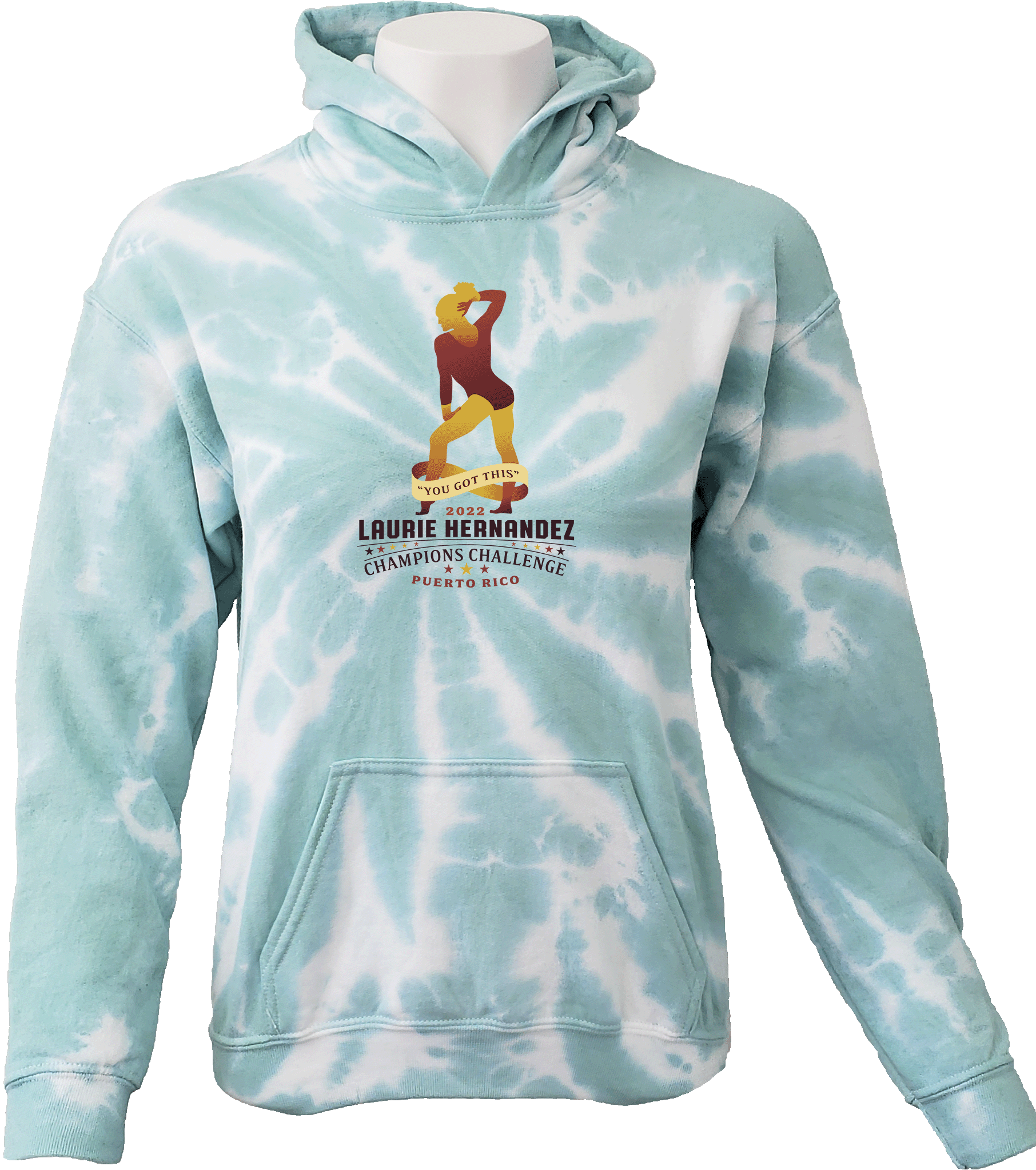 Tie-Dye Hoodies - 2023 Laurie Hernandez Champions Challenge Puerto Rico