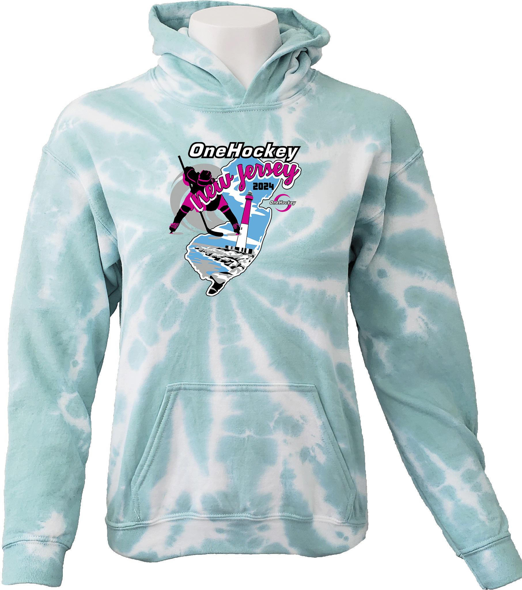 Tie-Dye Hoodies - 2024 OneHockey New Jersey GIRLS