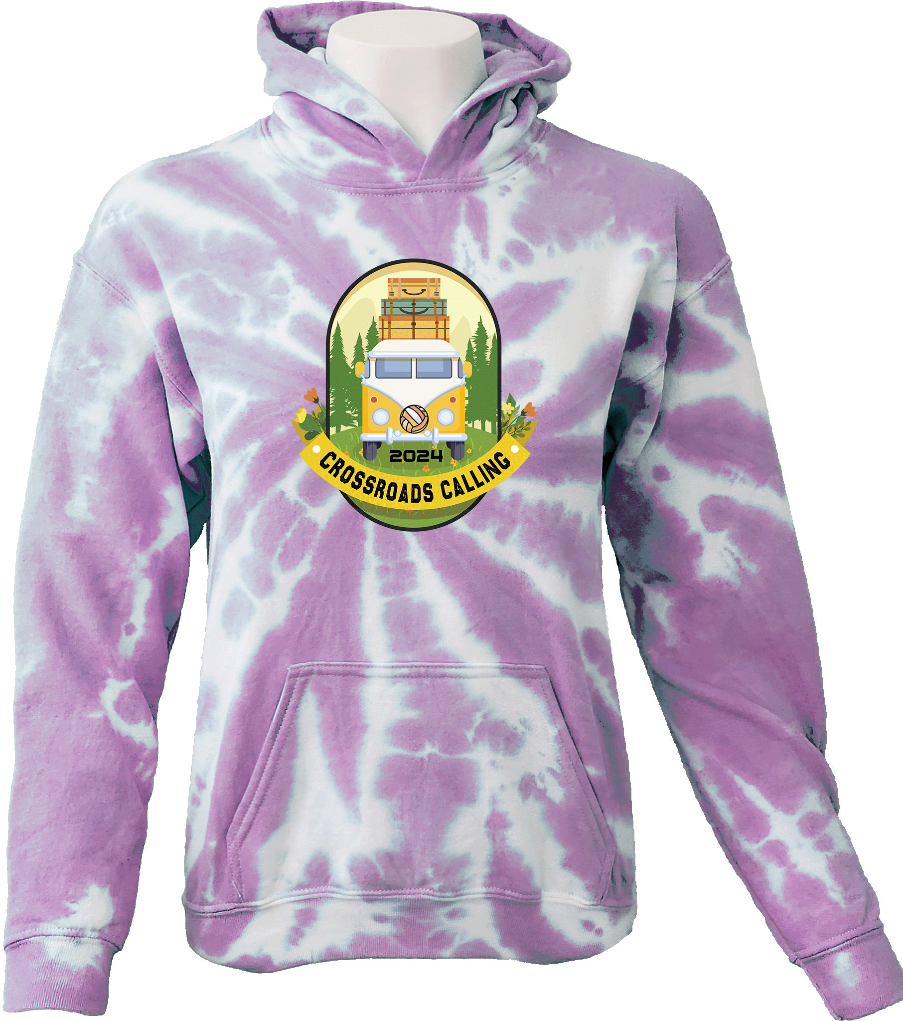 Tie-Dye Hoodies - 2024 Crossroads Calling