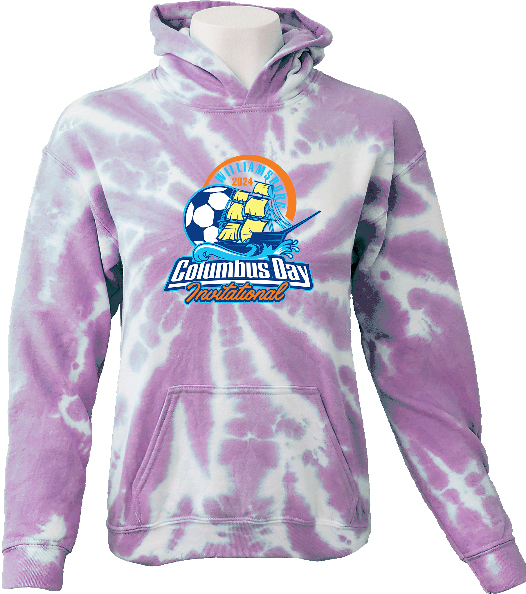 Tie-Dye Hoodies - 2024 Williamsburg Columbus Day Invitational