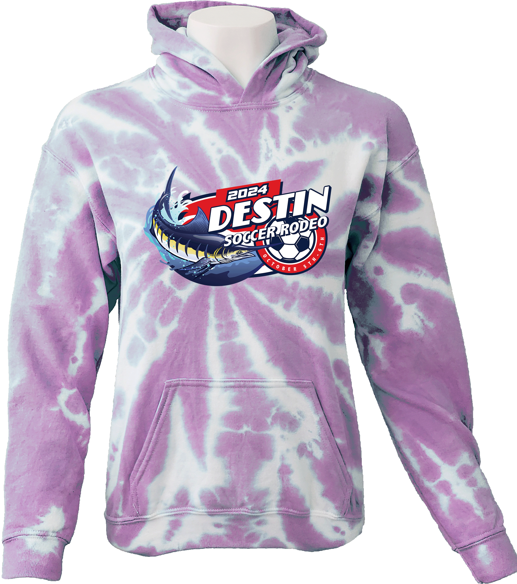 Tie-Dye Hoodies - 2024 Destin Soccer Rodeo