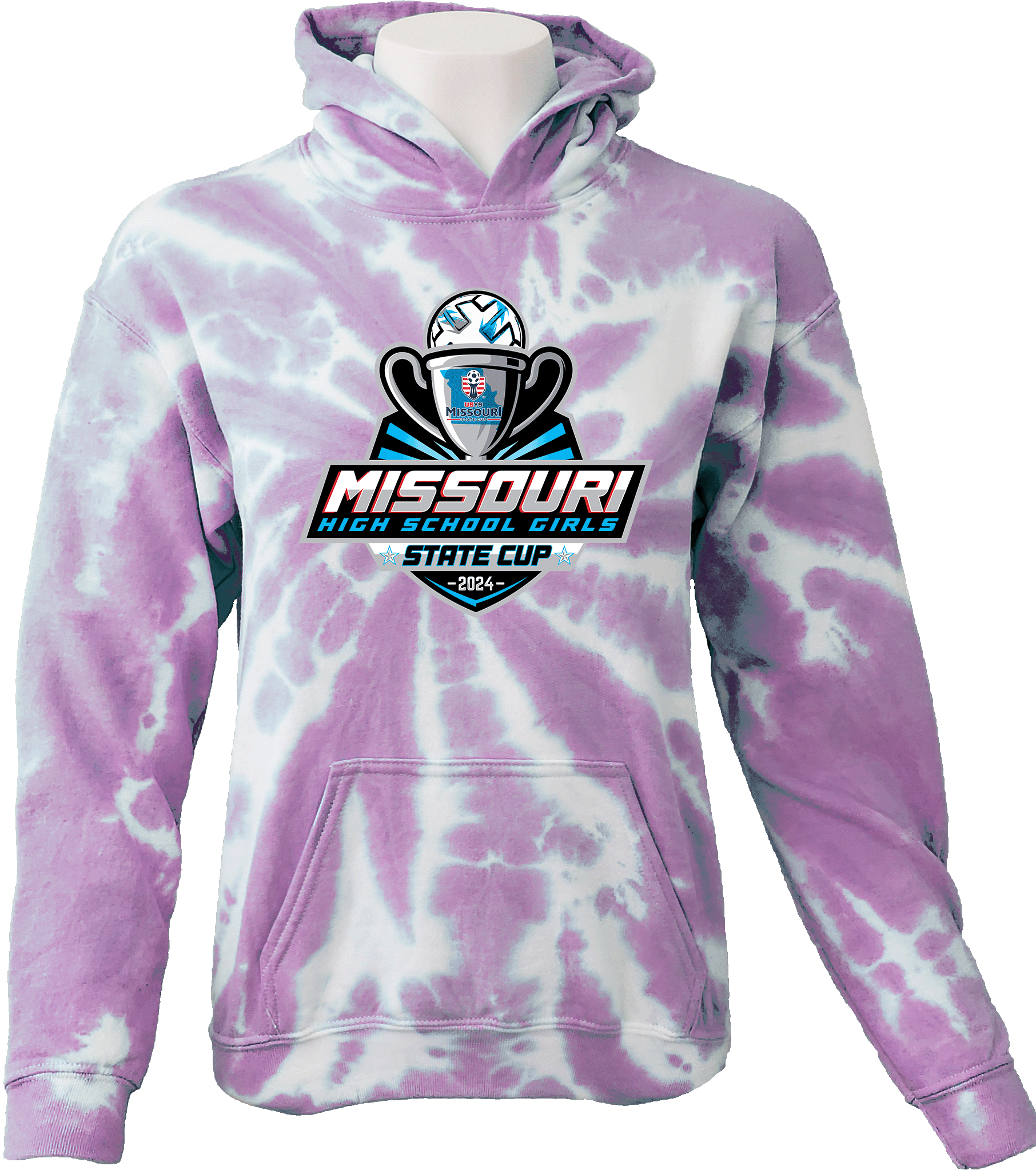 Tie-Dye Hoodies - 2024 USYS High School Girls State Cup