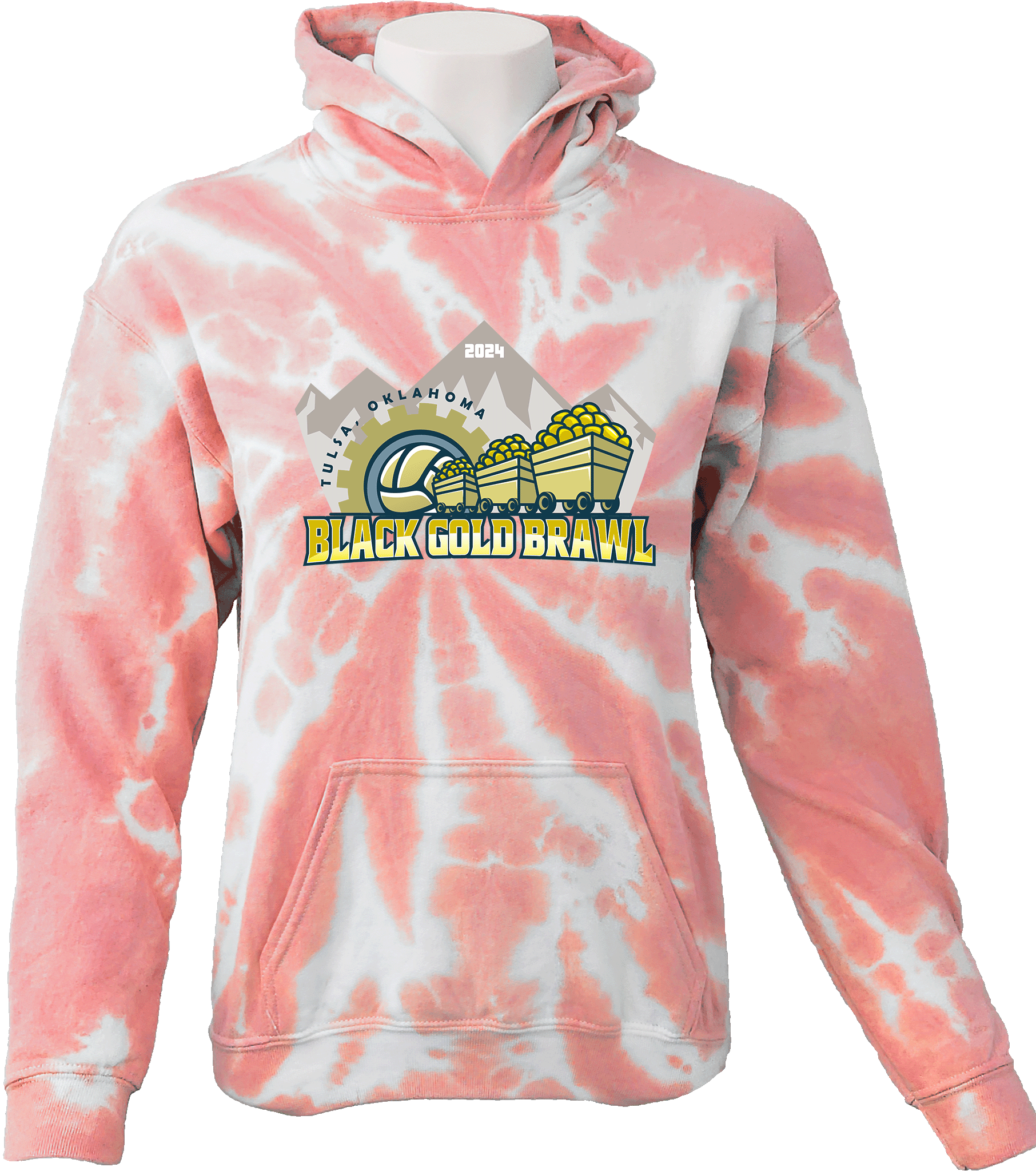 Tie-Dye Hoodies - 2024 Black Gold Brawl