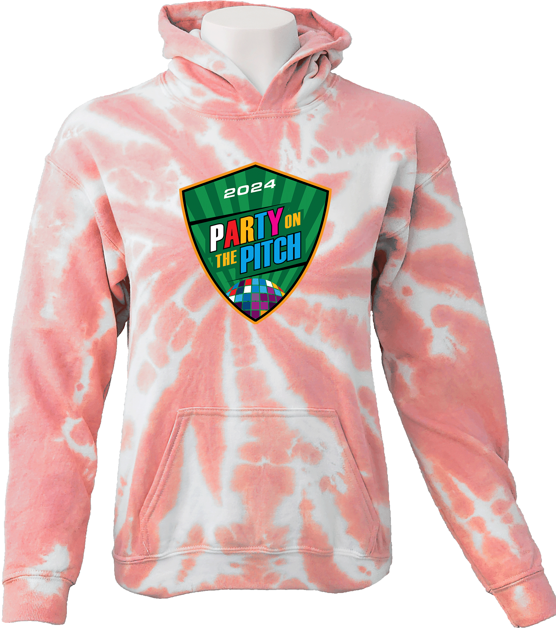 Tie-Dye Hoodies - 2024 Party On The Pitch