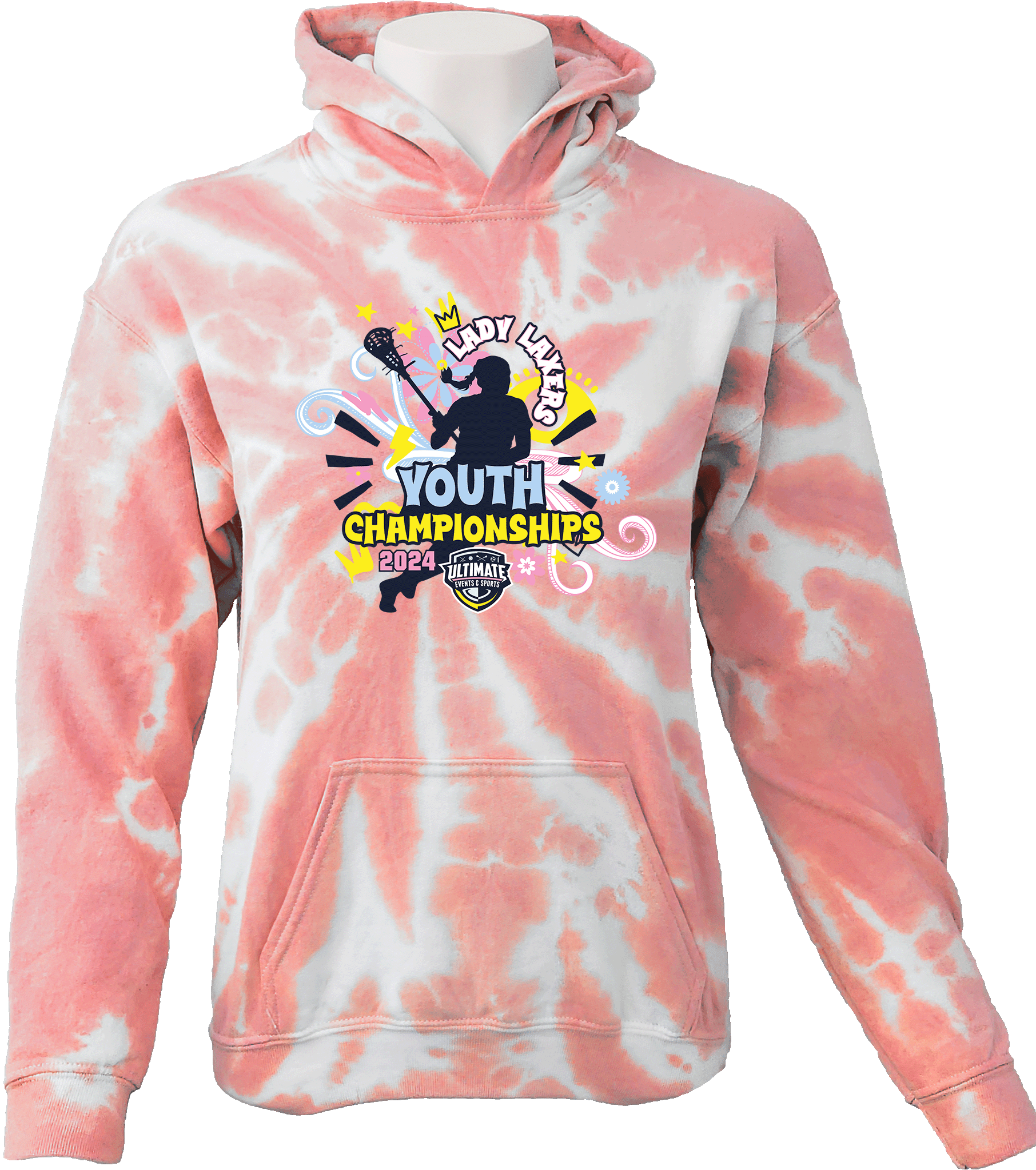 Tie-Dye Hoodies - 2024 Lady Laxers Youth Championships