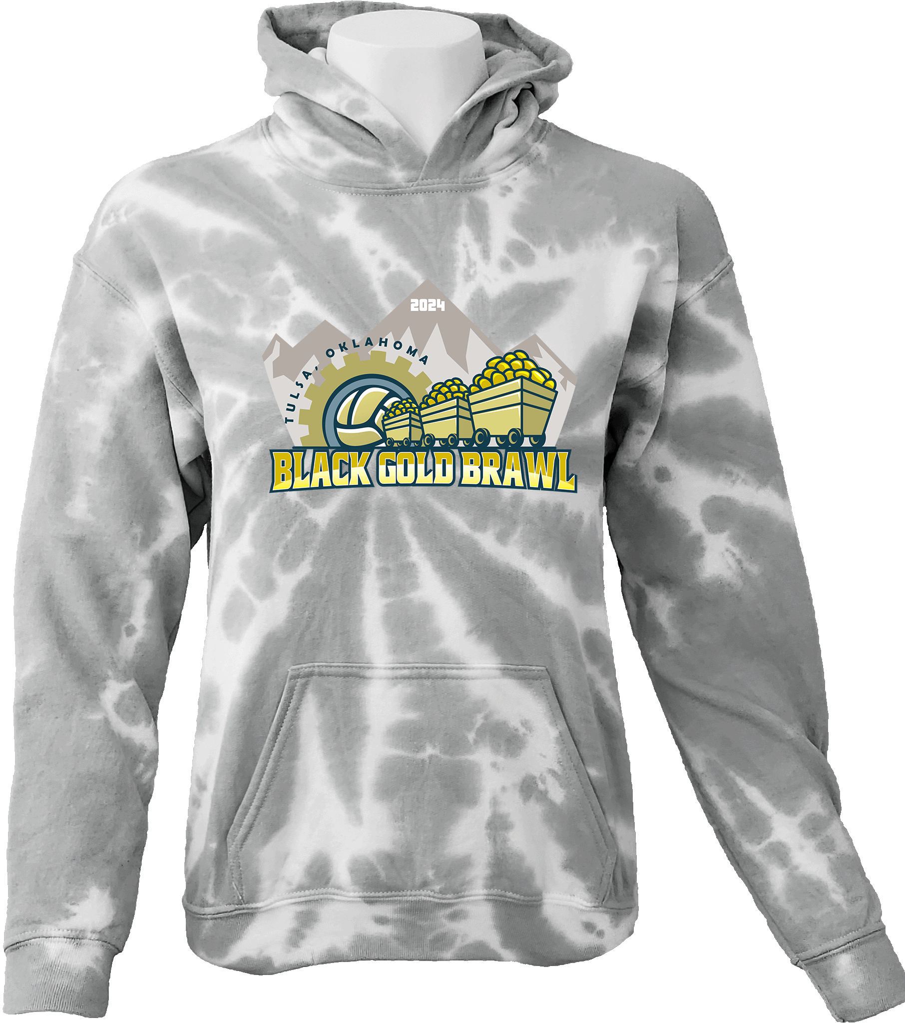 Tie-Dye Hoodies - 2024 Black Gold Brawl