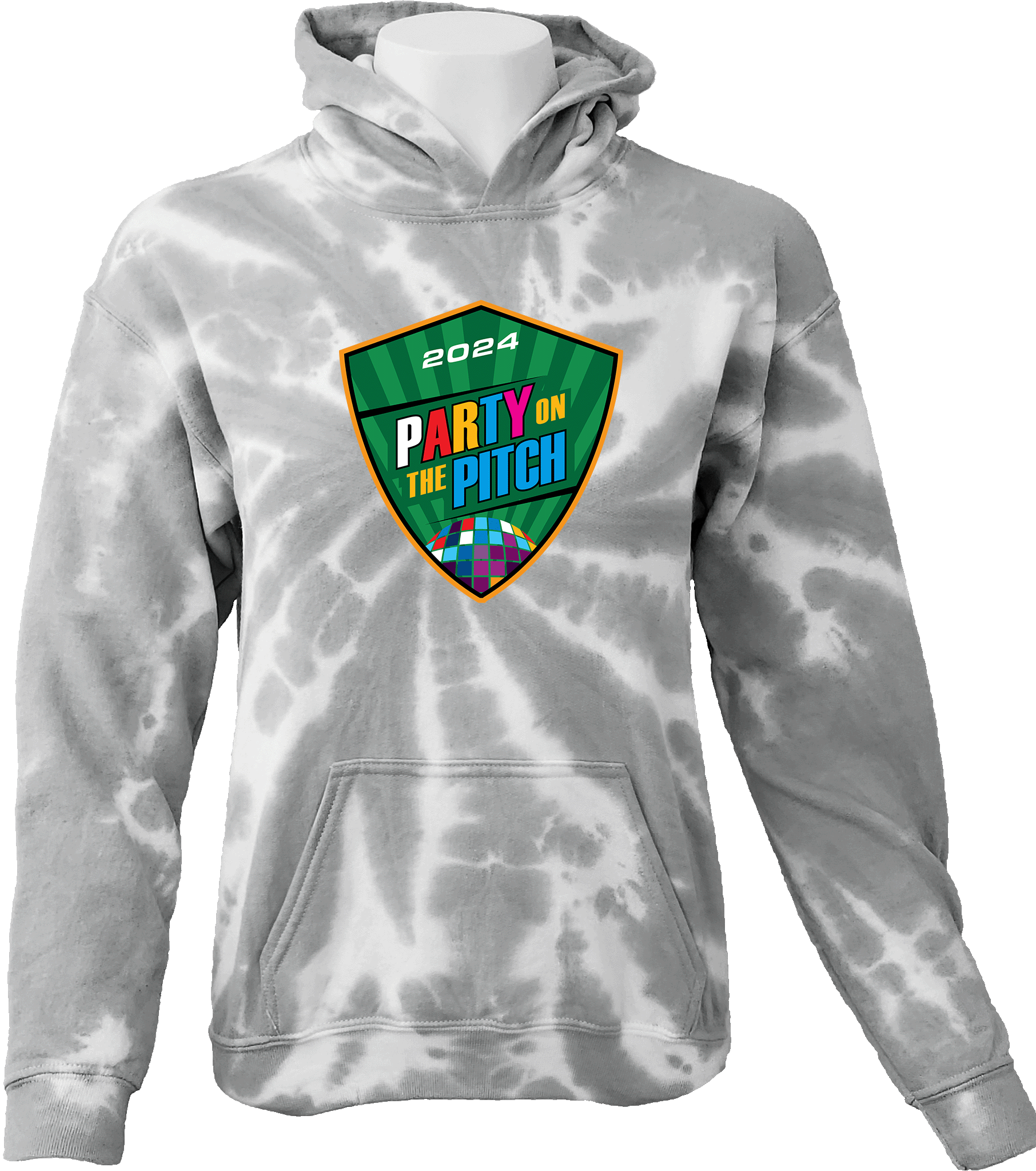 Tie-Dye Hoodies - 2024 Party On The Pitch