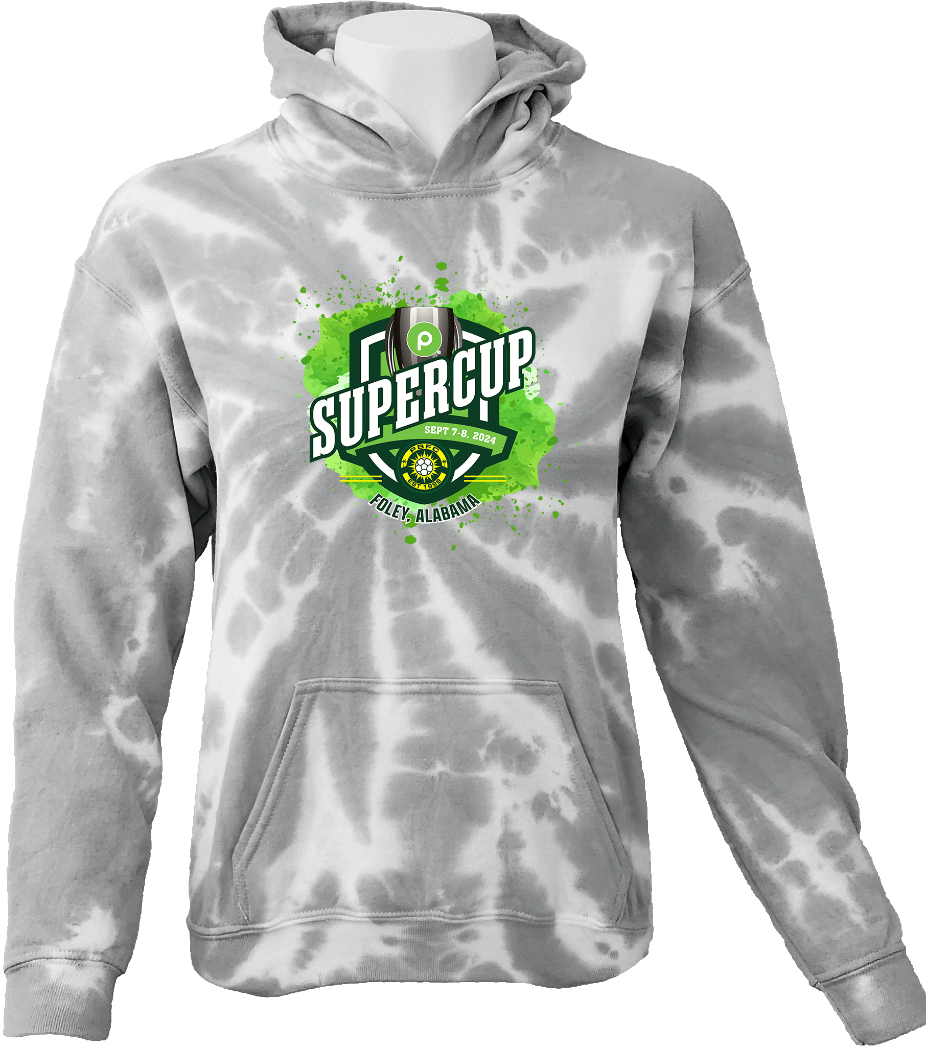 Tie-Dye Hoodies - 2024 Publix SuperCup (Girls) - Green