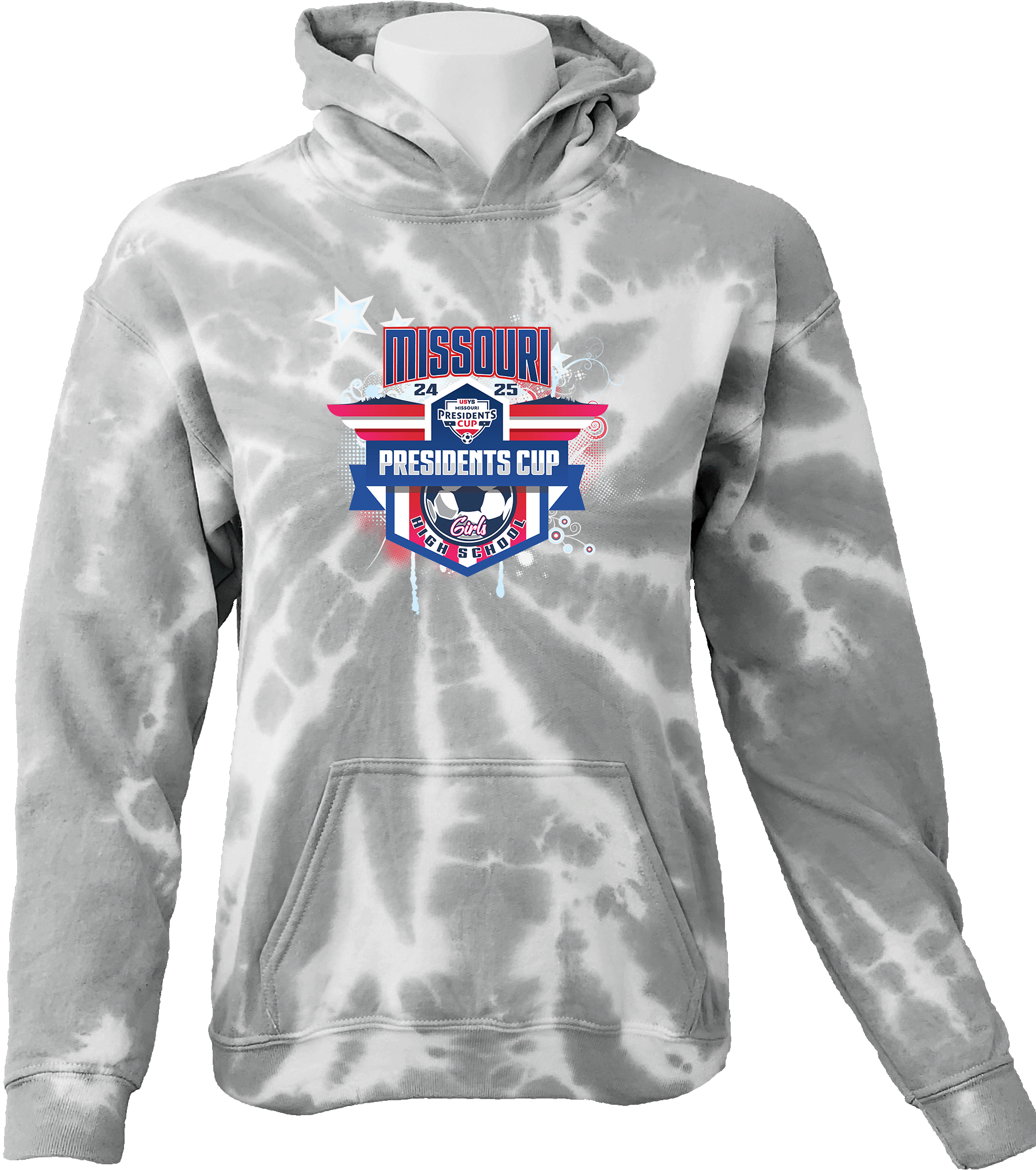 Tie-Dye Hoodies - 2024 USYS High School Girls Presidents Cup