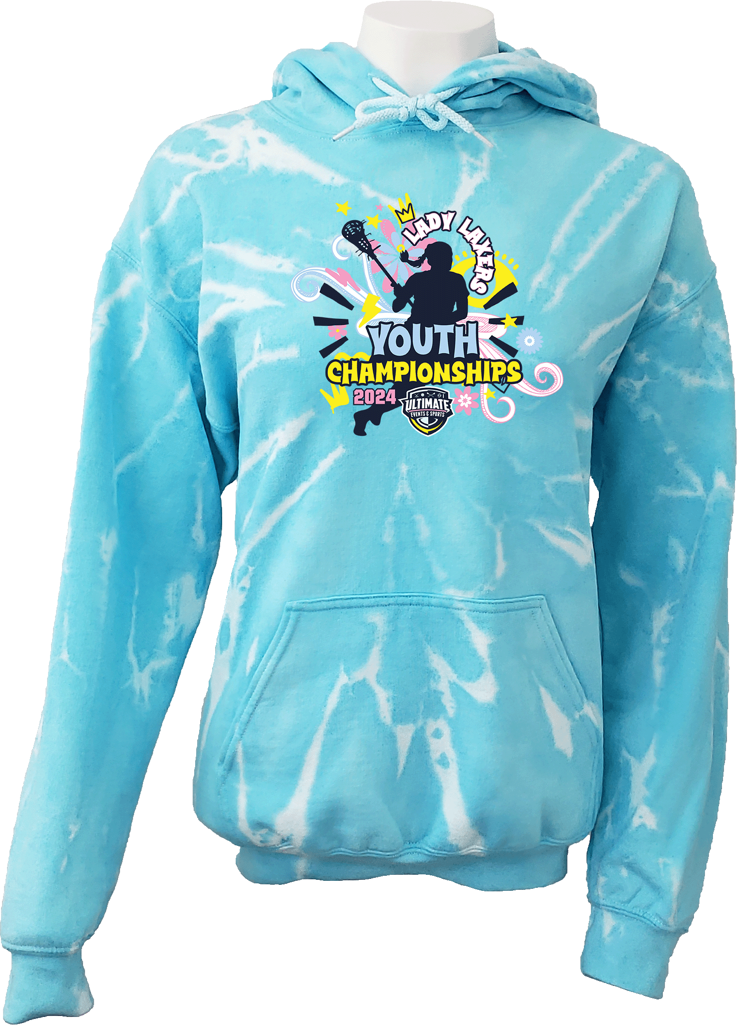 Tie-Dye Hoodies - 2024 Lady Laxers Youth Championships