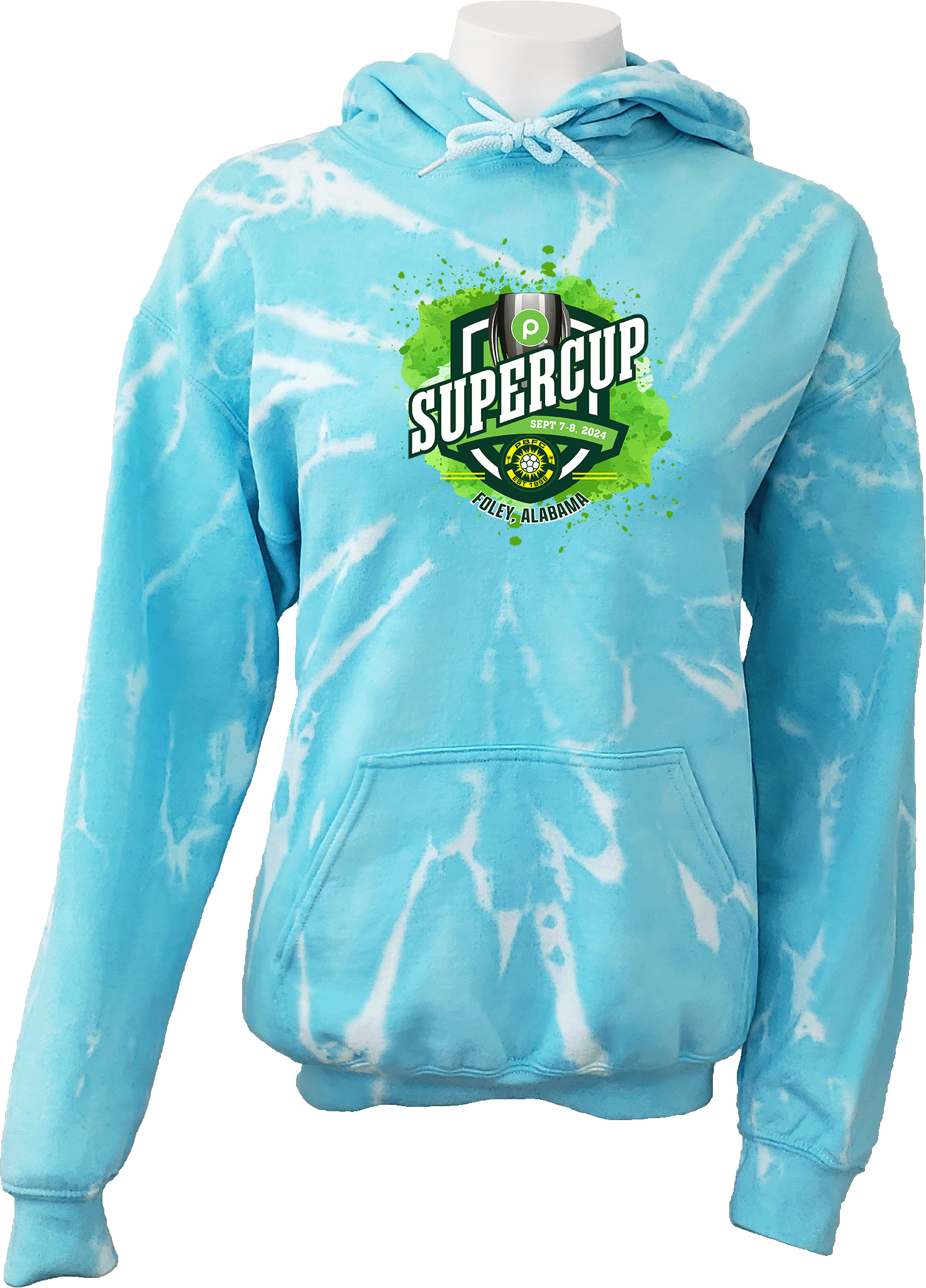 Tie-Dye Hoodies - 2024 Publix SuperCup (Girls) - Green