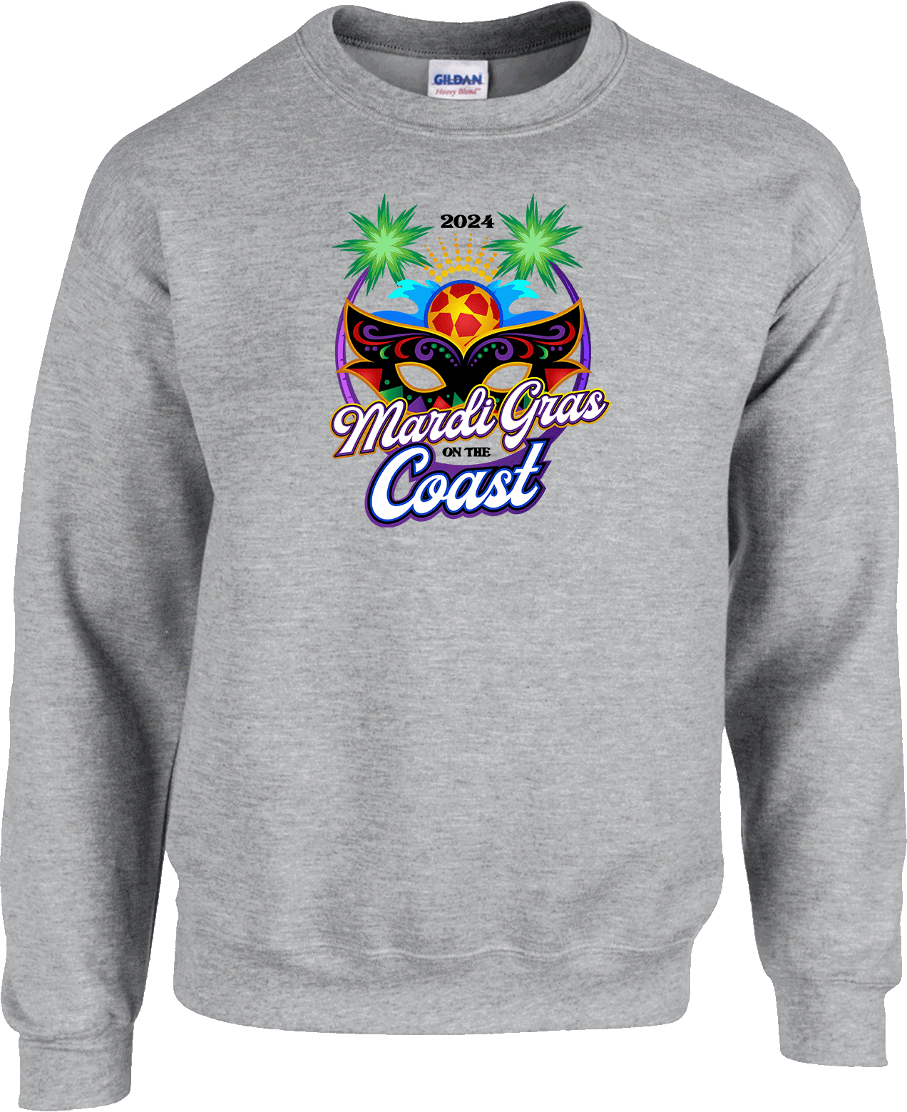 Crew Sweatershirt - 2024 Mardi Gras On The Coast