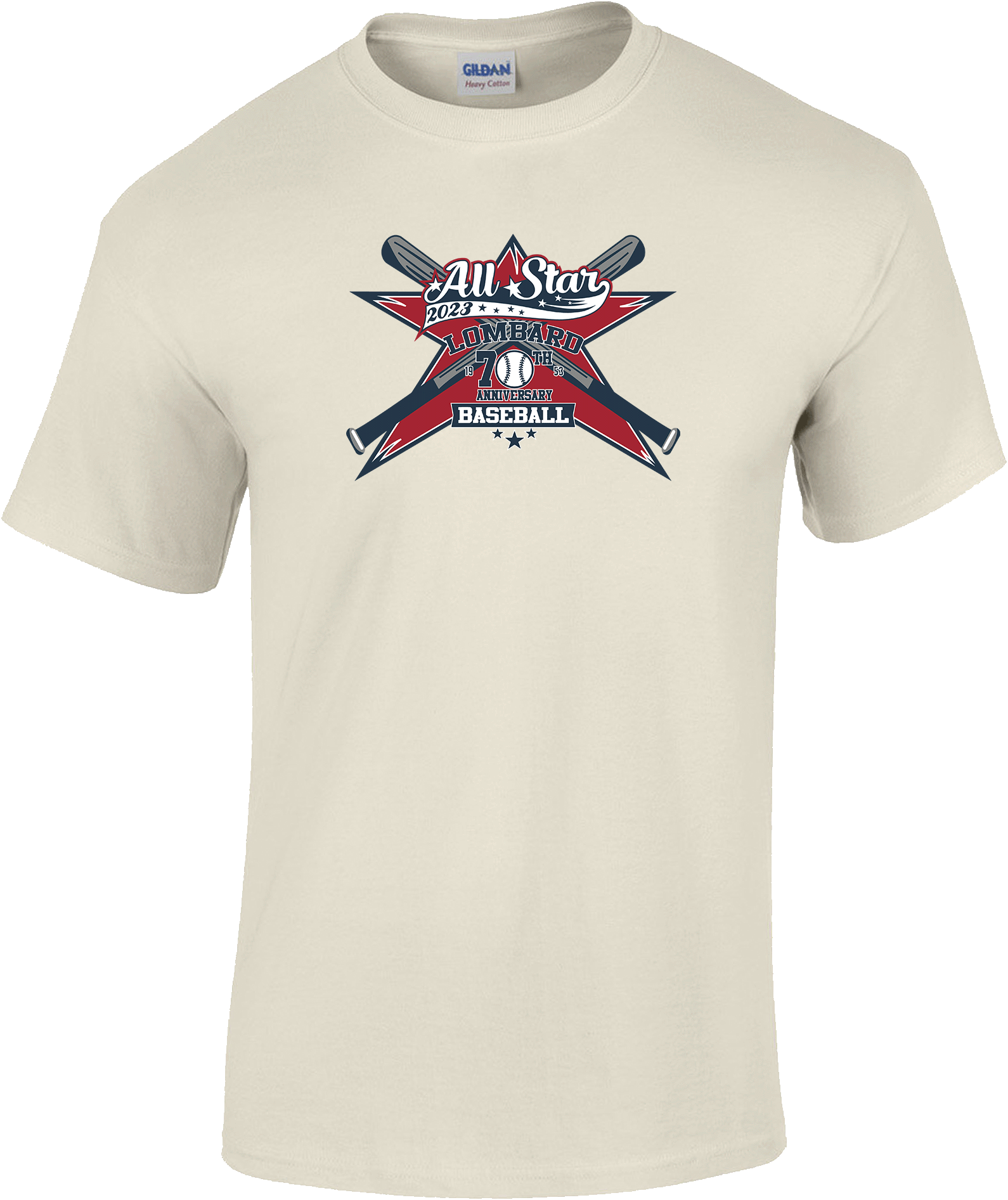 SHORT SLEEVES - 2023 Lombard Baseball League's 70th Anniversary All Star Event