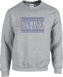 Crew Sweatershirt - Live Love Build Robots Dark