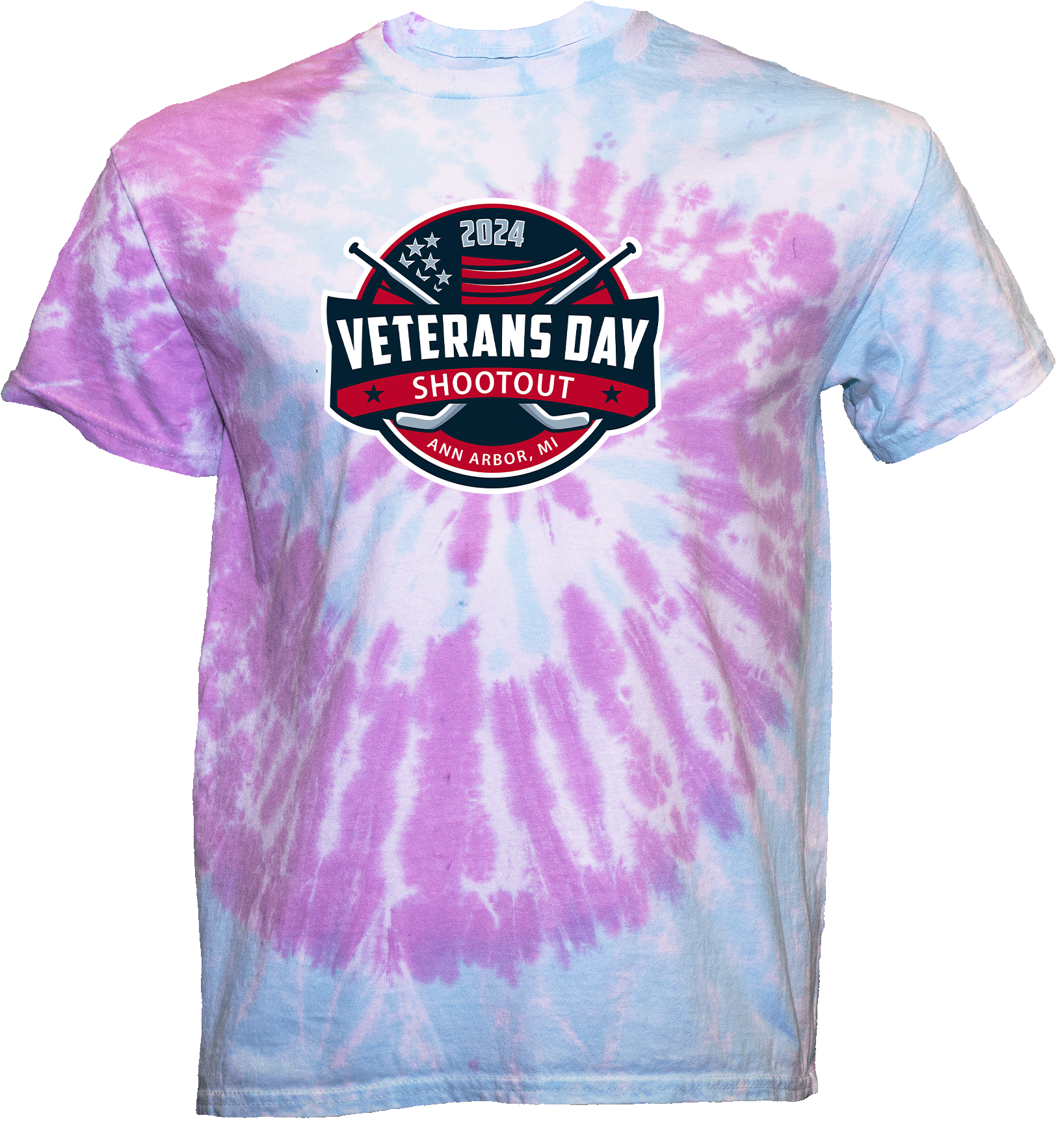 Tie-Dye Short Sleeves - 2024 Veterans Day Shootout Ann Arbor