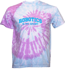 Tie-Dye Short Sleeves - Robotics Is My Sport Blue