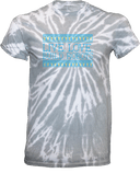 Tie-Dye Short Sleeves - Live Love Build Robots Blue
