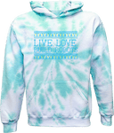 Tie-Dye Hoodies - Live Love Build Robots Blue