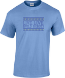 Short Sleeves - Live Love Build Robots Dark