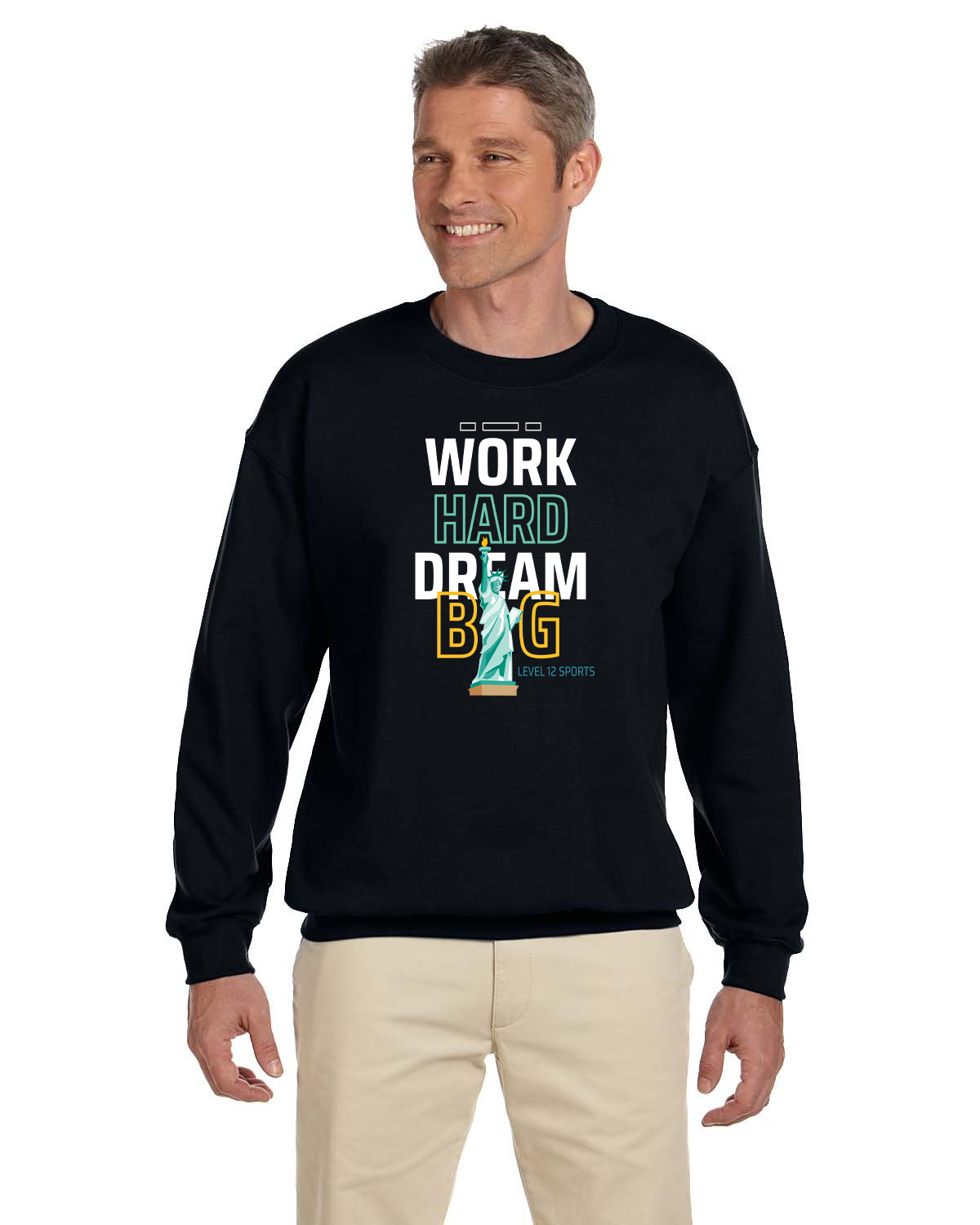 Crew Sweatershirt - L12 Sports Clothing - Work Hard Dream Big