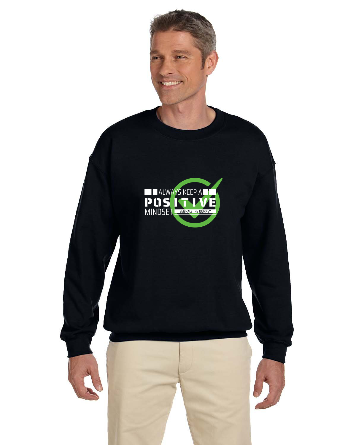 Crew Sweatershirt - L12 Sports Clothing - Positive Mindset