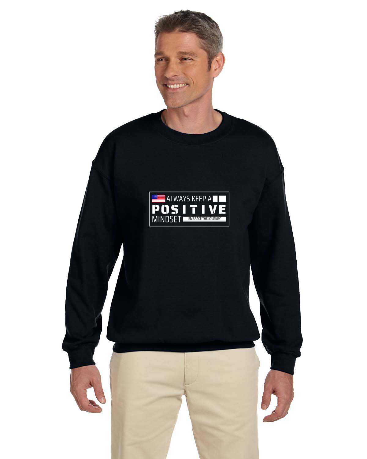 Crew Sweatershirt - L12 Sports Clothing - Always Keep A Positive Mindset