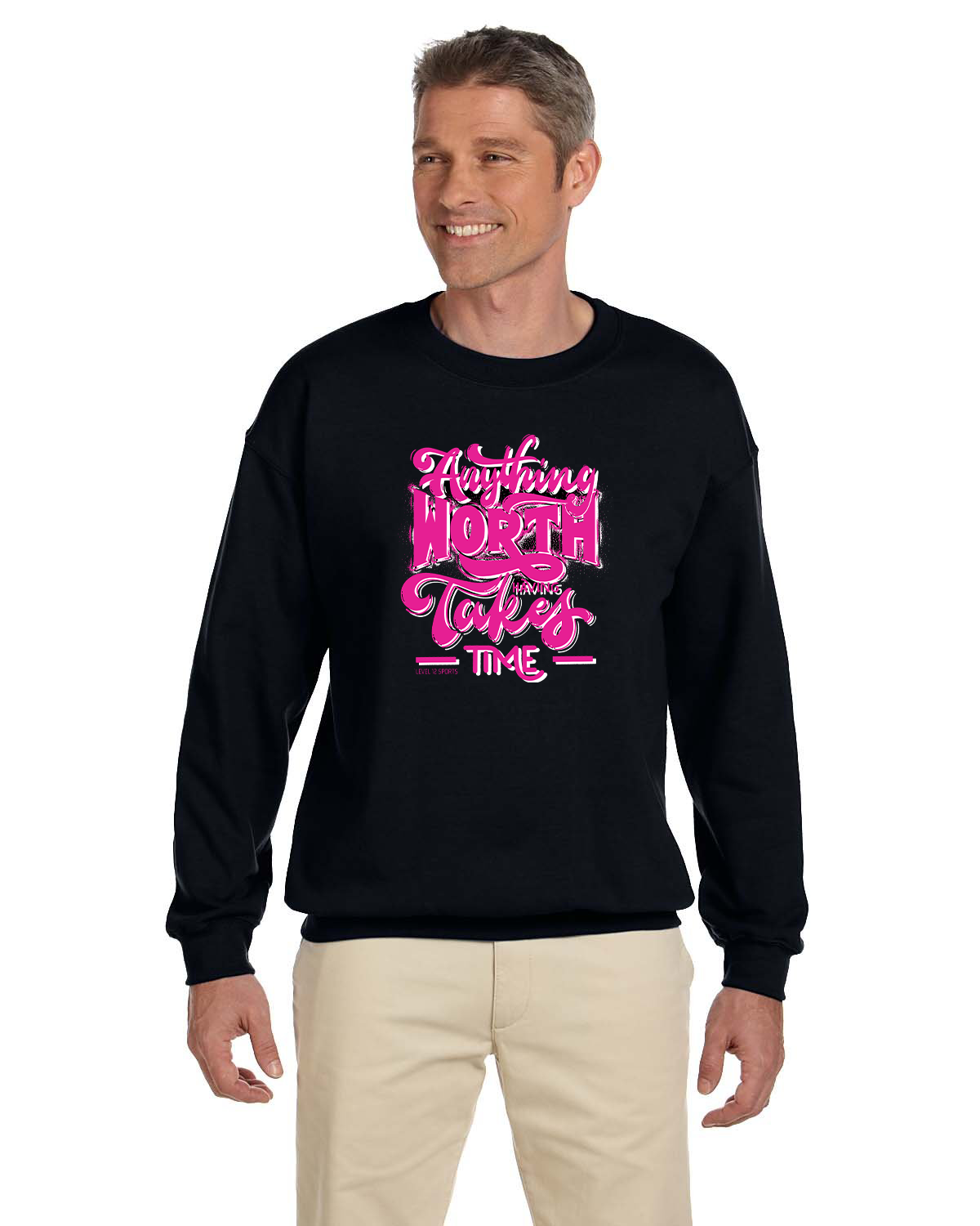 Crew Sweatershirt - L12 Sports Clothing - Anything Worth Having Takes Time