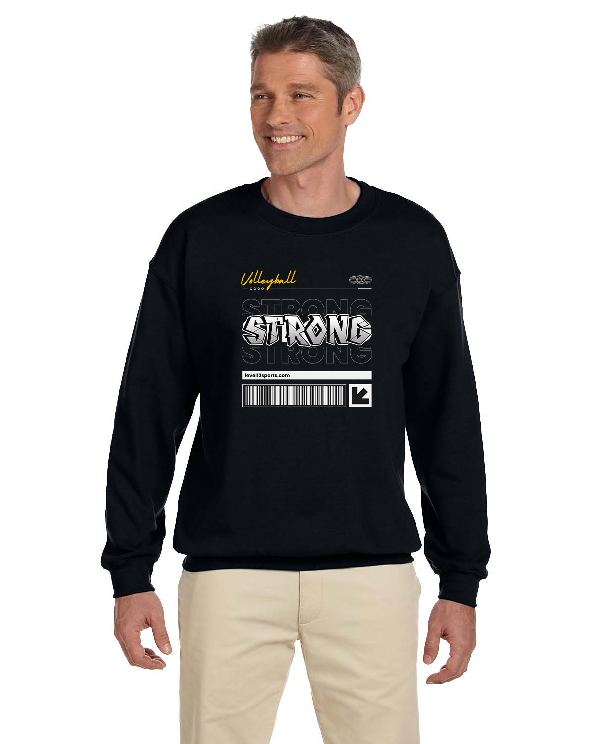 Crew Sweatershirt - L12 Sports Clothing - Volleyball Strong