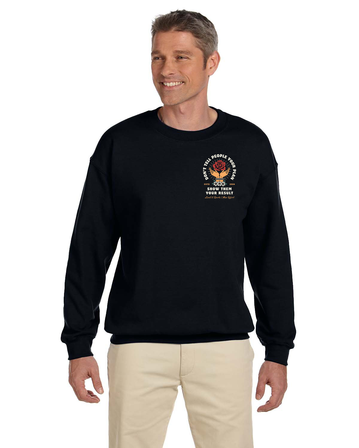 Crew Sweatershirt - L12 Sports Clothing - Don't Tell People Your Plan